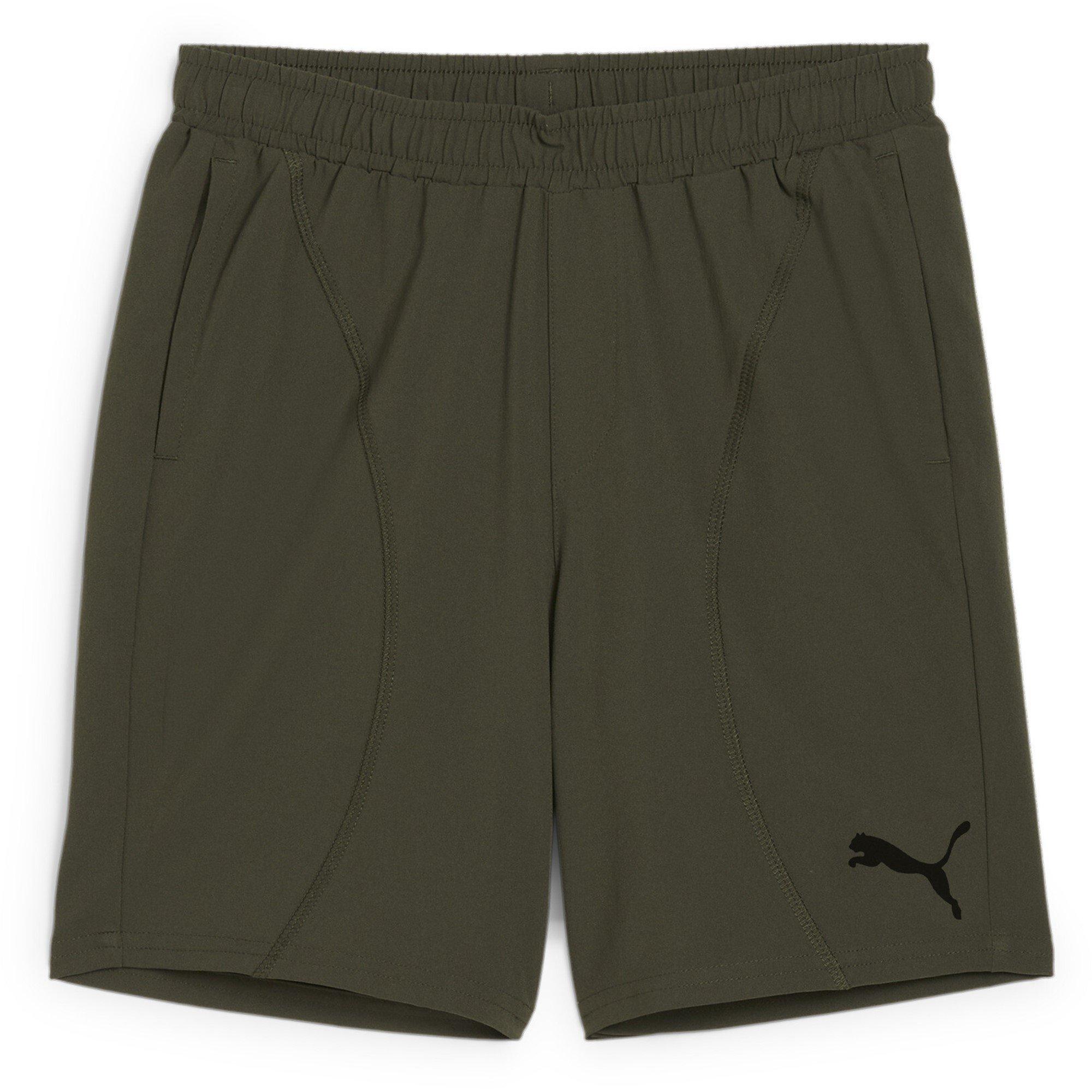 Puma  Kids ' Fit Everyday Performance Gym Shorts - Dark Olive - 7-8 (S)