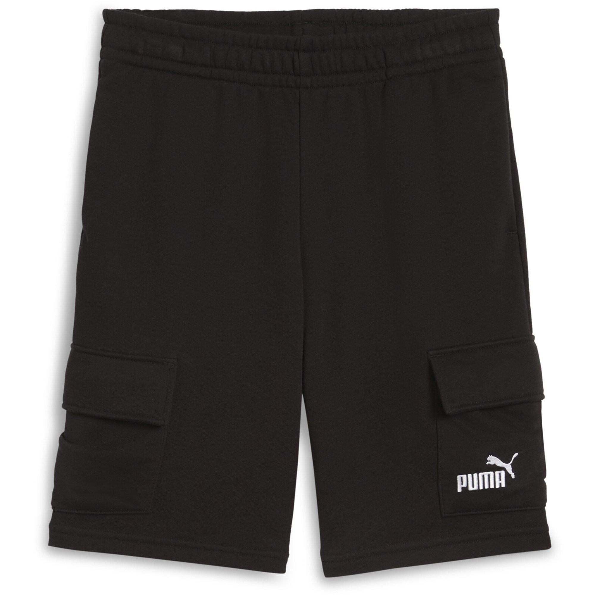 Black - Puma - Kids' Fleece Jogger Shorts - 1