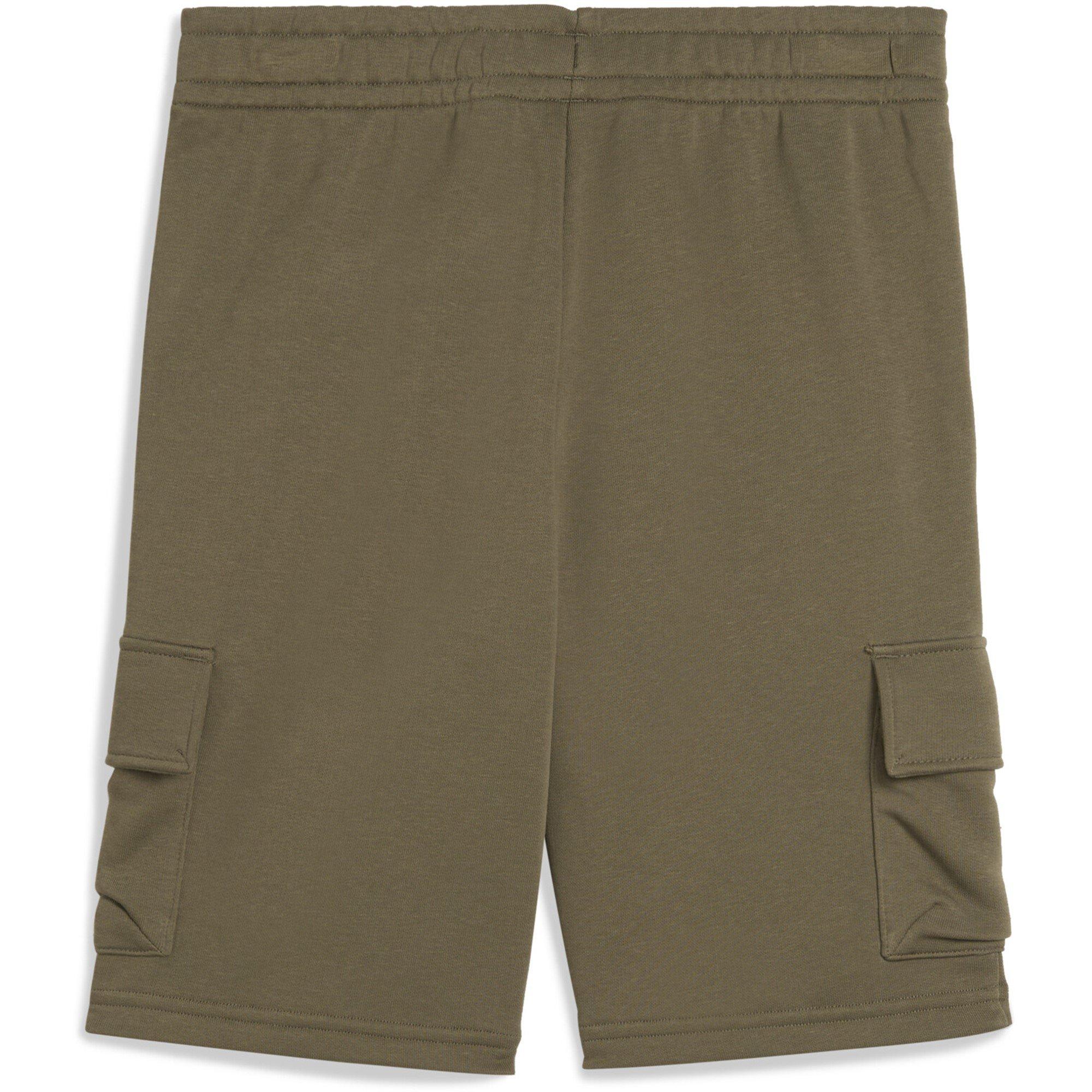 Loden Green - Puma - Kids' Fleece Jogger Shorts - 2