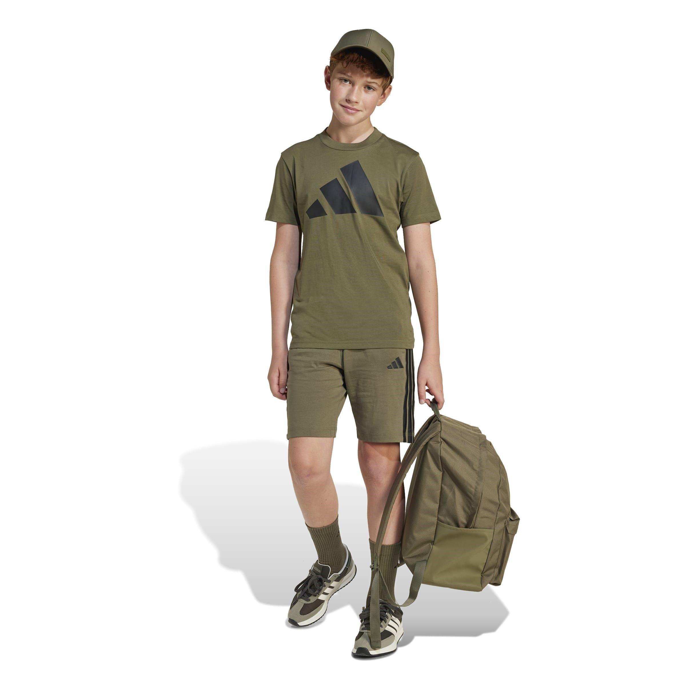 Khaki/Black - adidas - Essential Woven Shorts Juniors - 4
