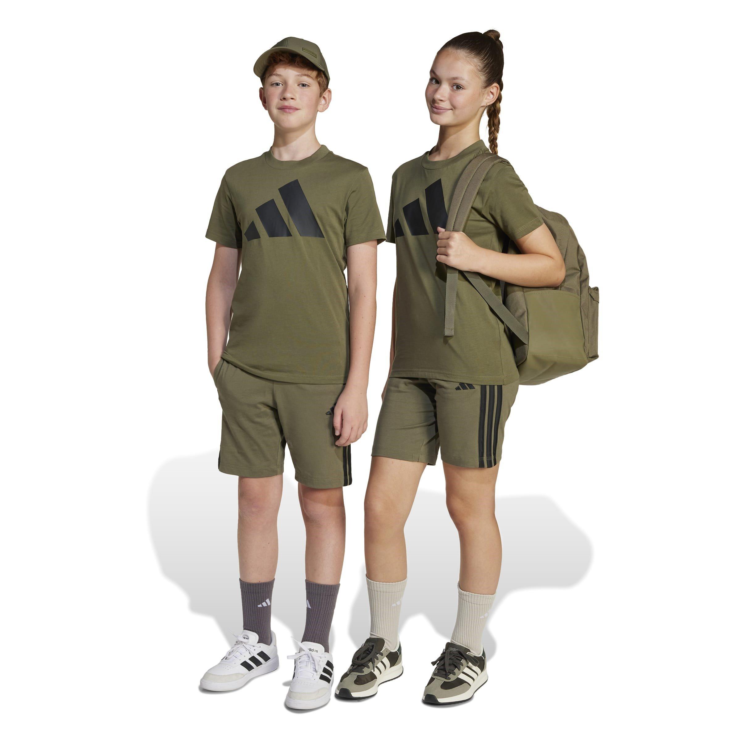 Khaki/Black - adidas - Essential Woven Shorts Juniors - 5