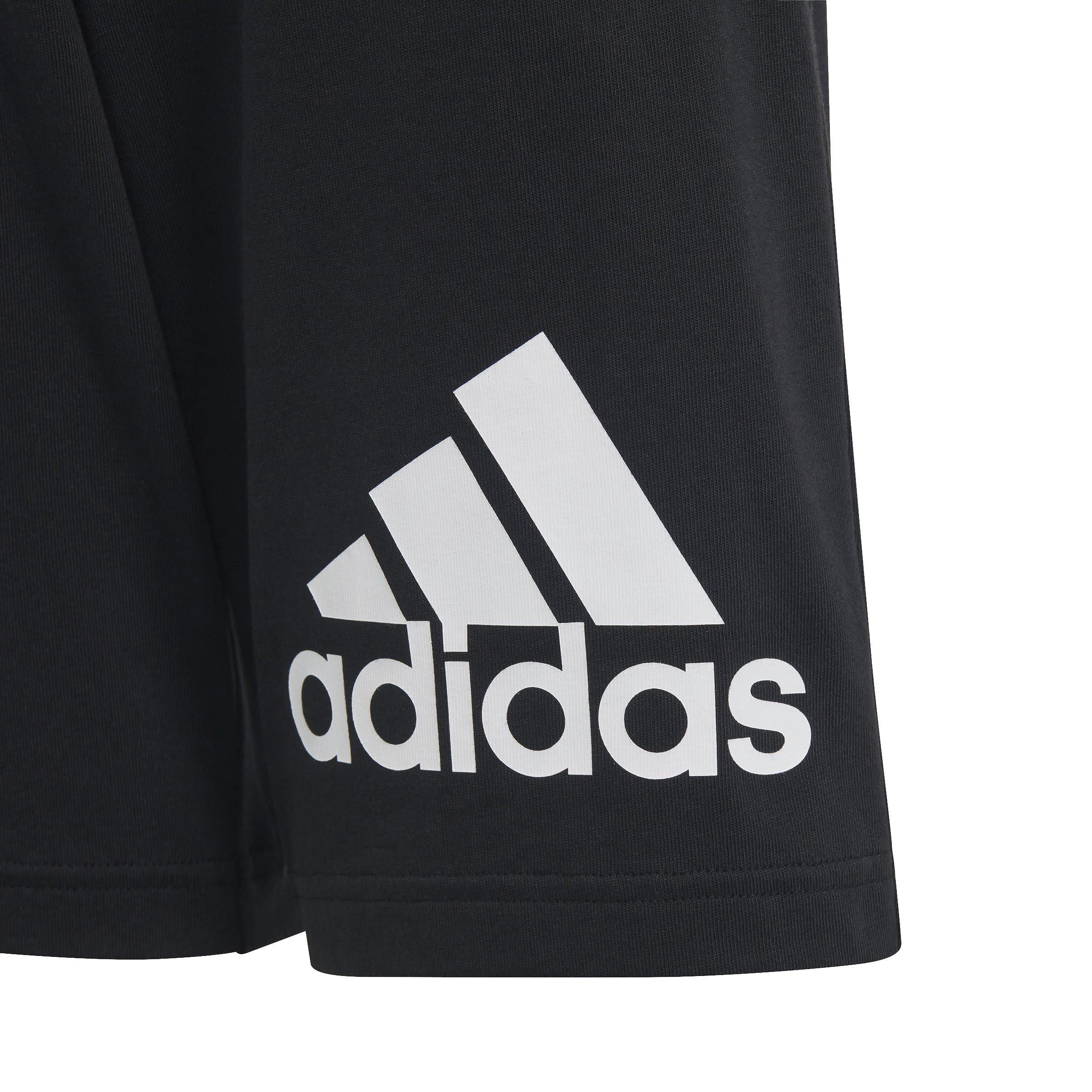 Schwarz/Weiß - adidas - Essentials Big Logo Cotton Shorts Juniors - 7