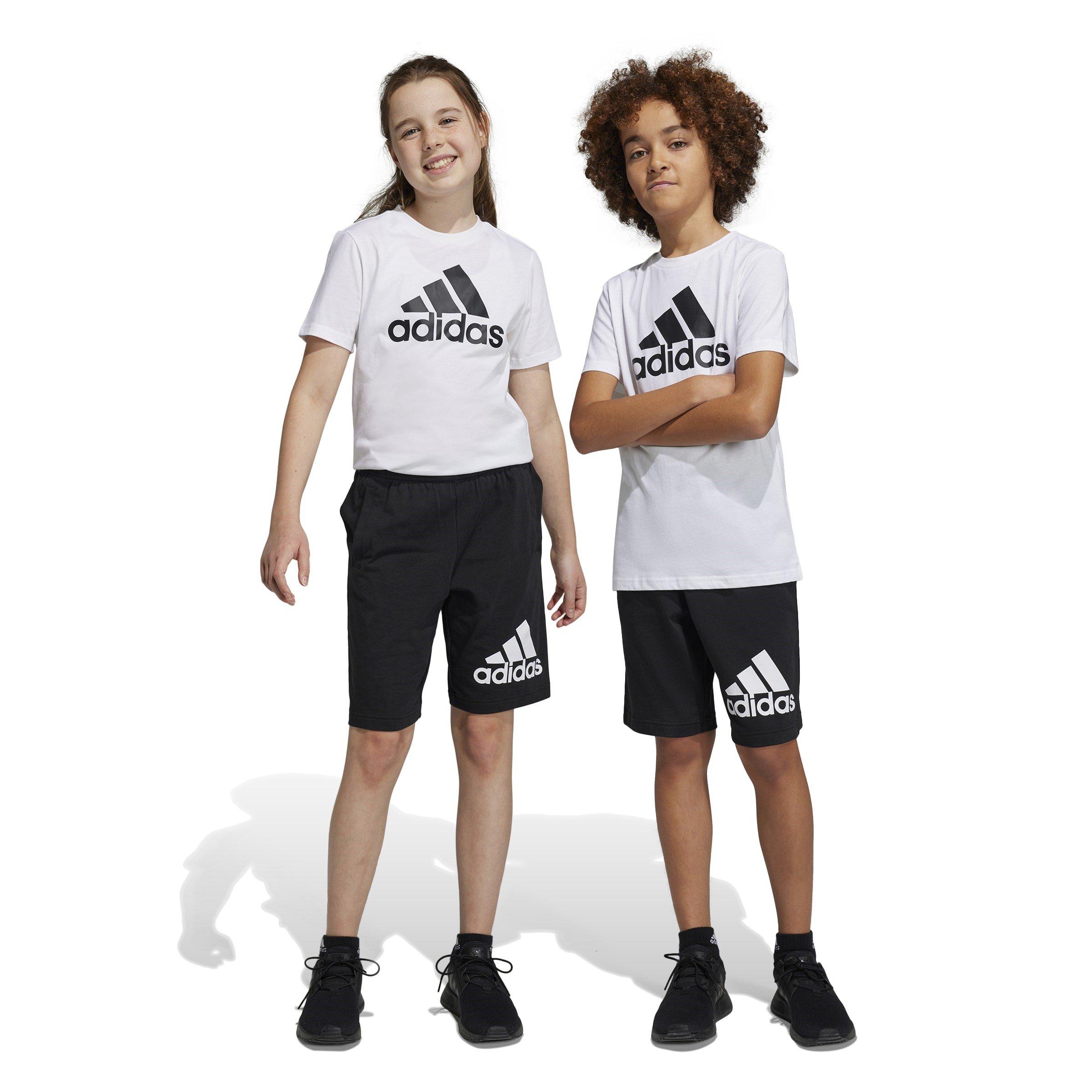 Sort/Hvid - adidas - Essentials Big Logo Cotton Shorts Juniors - 3