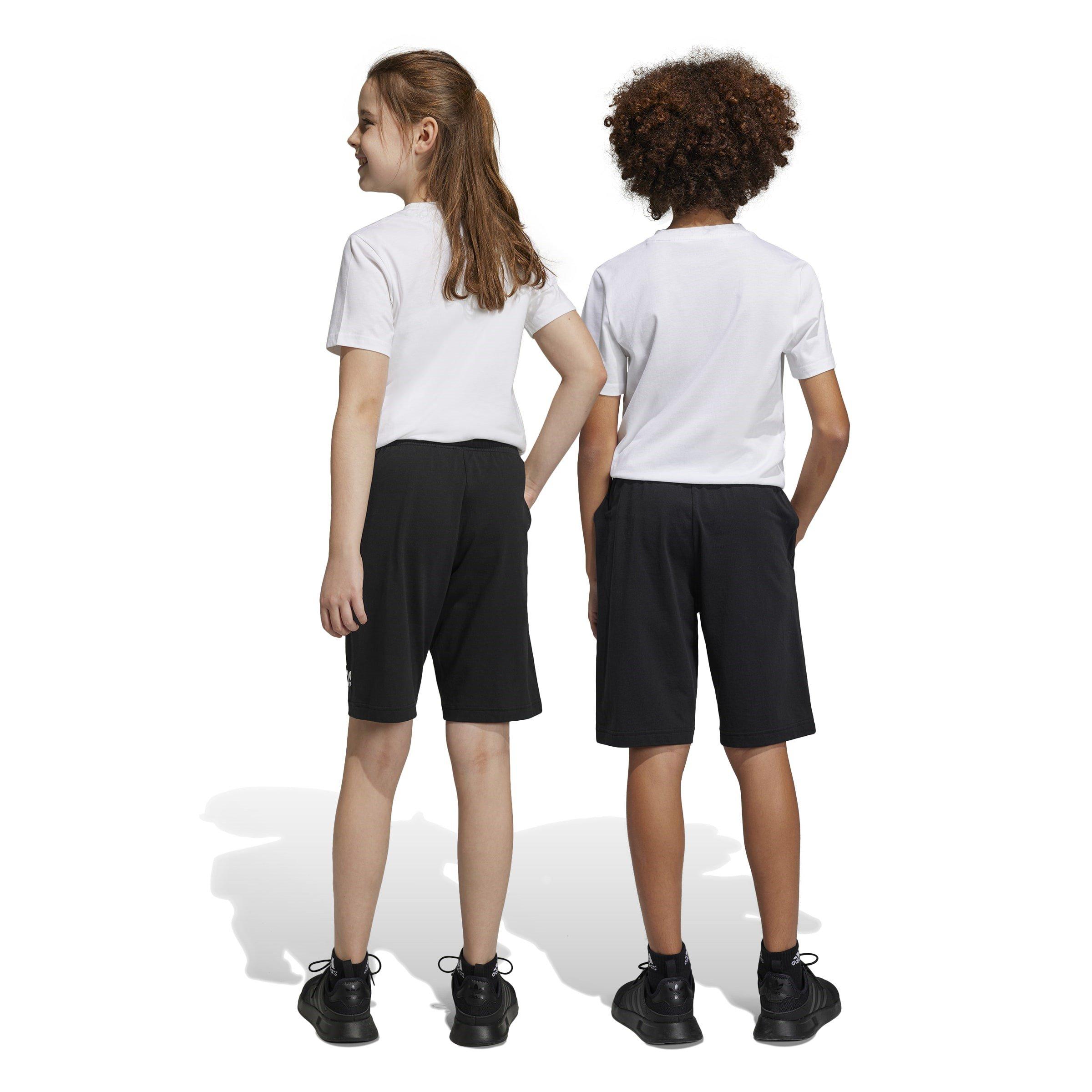 Sort/Hvid - adidas - Essentials Big Logo Cotton Shorts Juniors - 4
