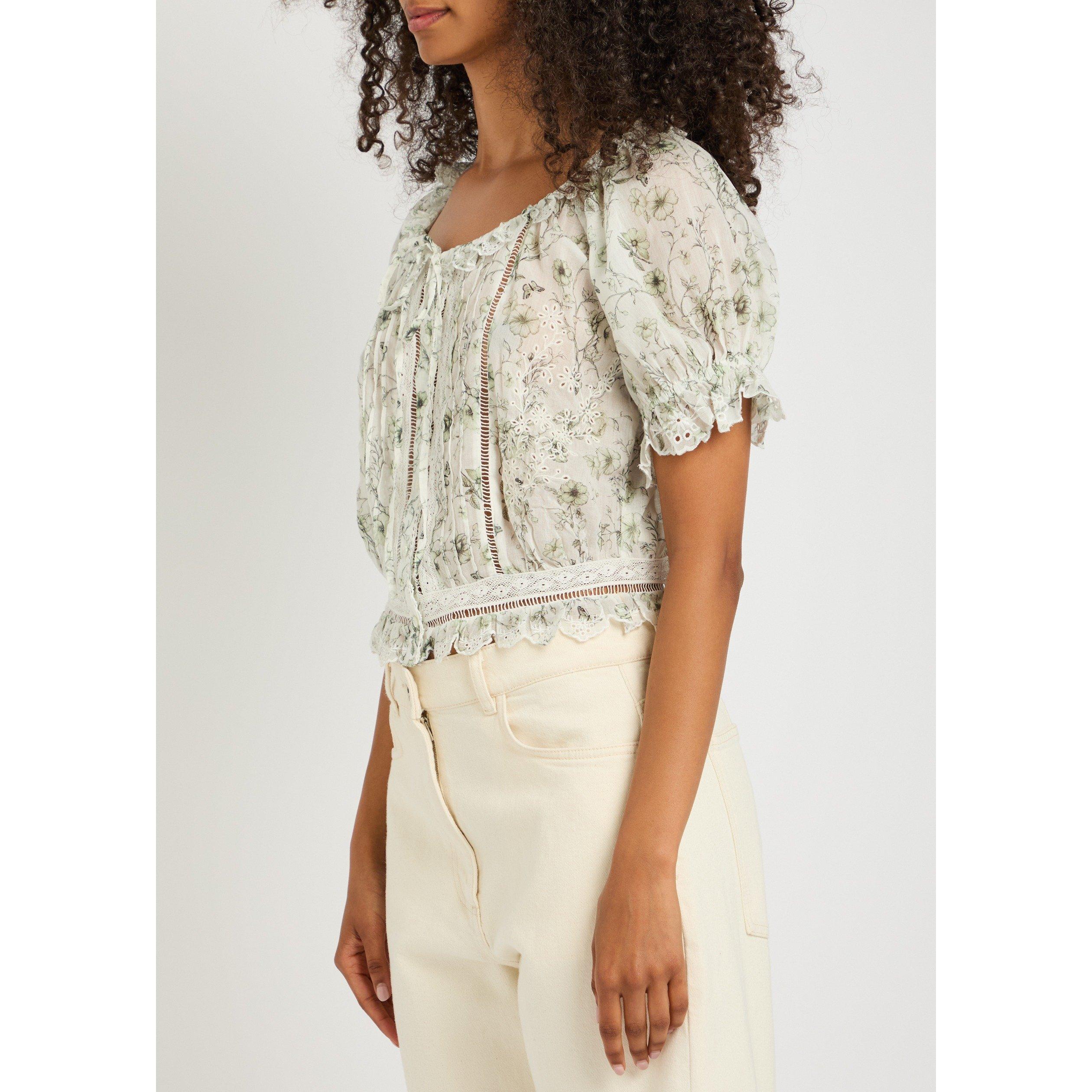 MULTICOLOURED - Alice And Olivia - SB Mclaine Puff Sleeve Blouse - 2