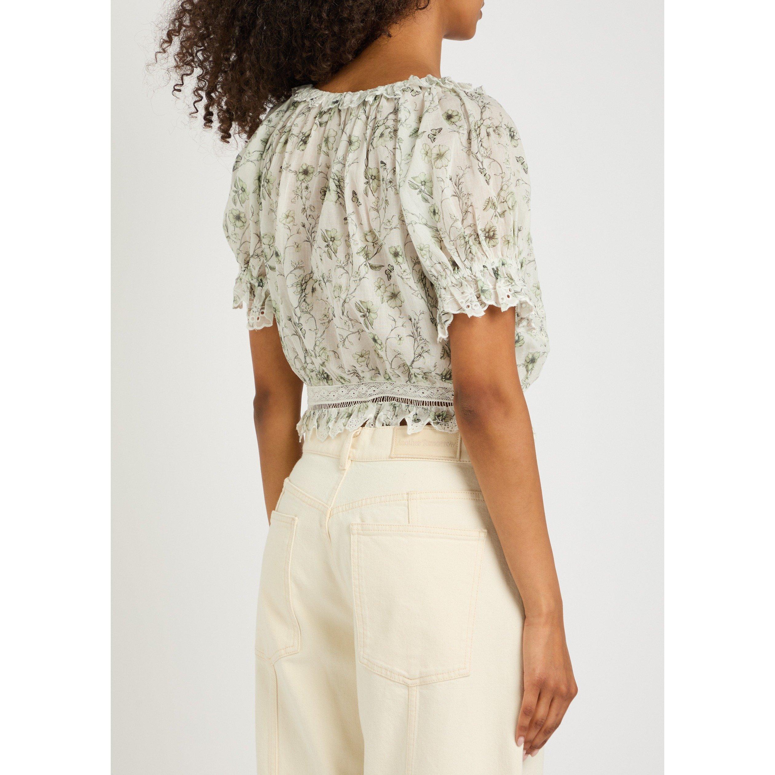 MULTICOLOURED - Alice And Olivia - SB Mclaine Puff Sleeve Blouse - 3