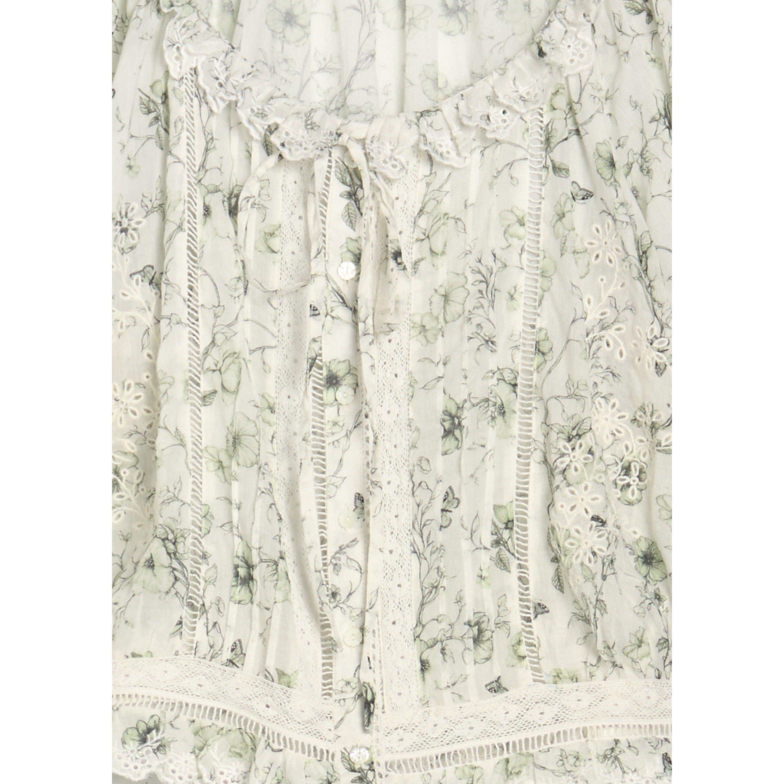 MULTICOLOURED - Alice And Olivia - SB Mclaine Puff Sleeve Blouse - 4