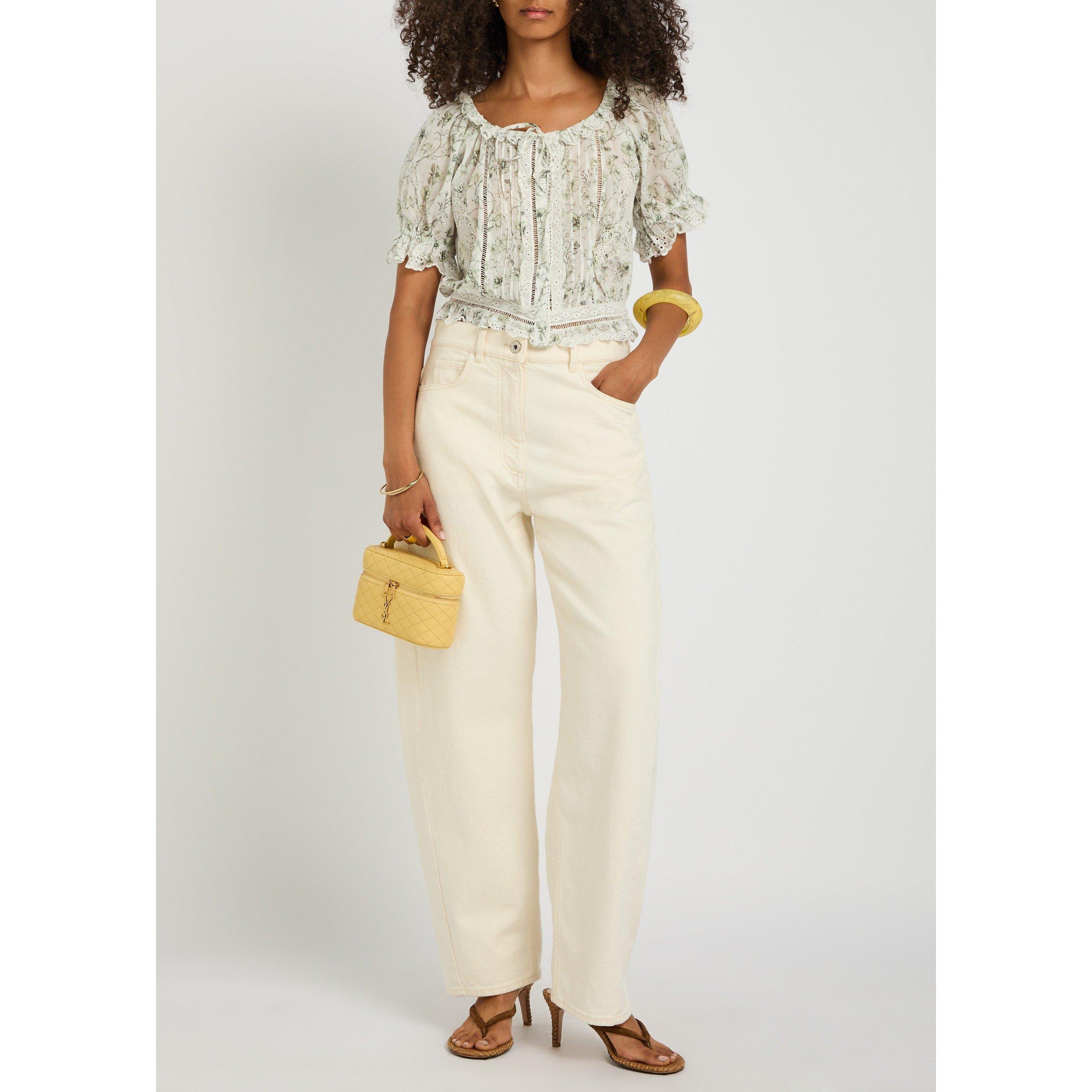 MULTICOLOURED - Alice And Olivia - SB Mclaine Puff Sleeve Blouse - 5