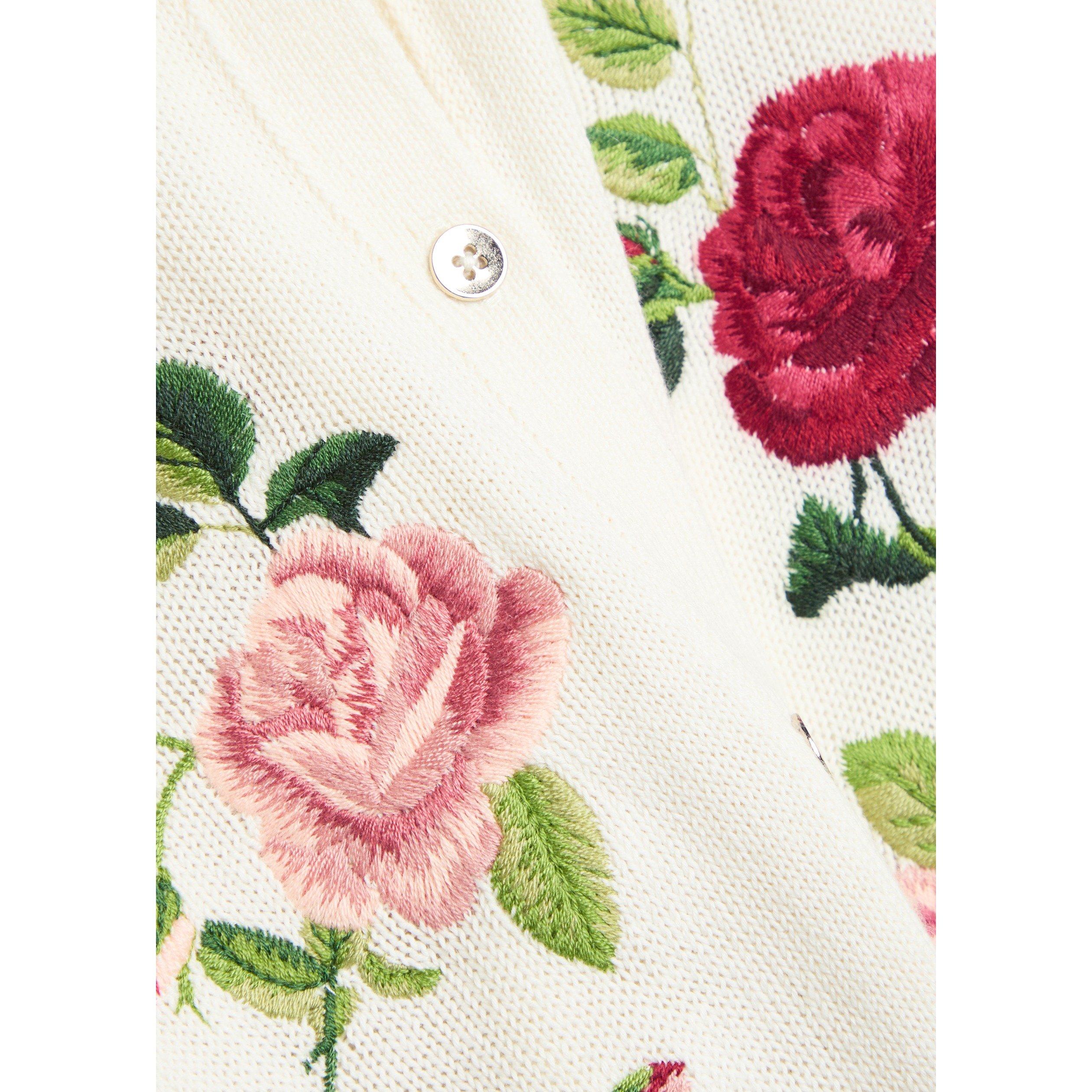 WHITE AND OTHER - Alice And Olivia - CD Dollie Embroidered Cardigan - 4