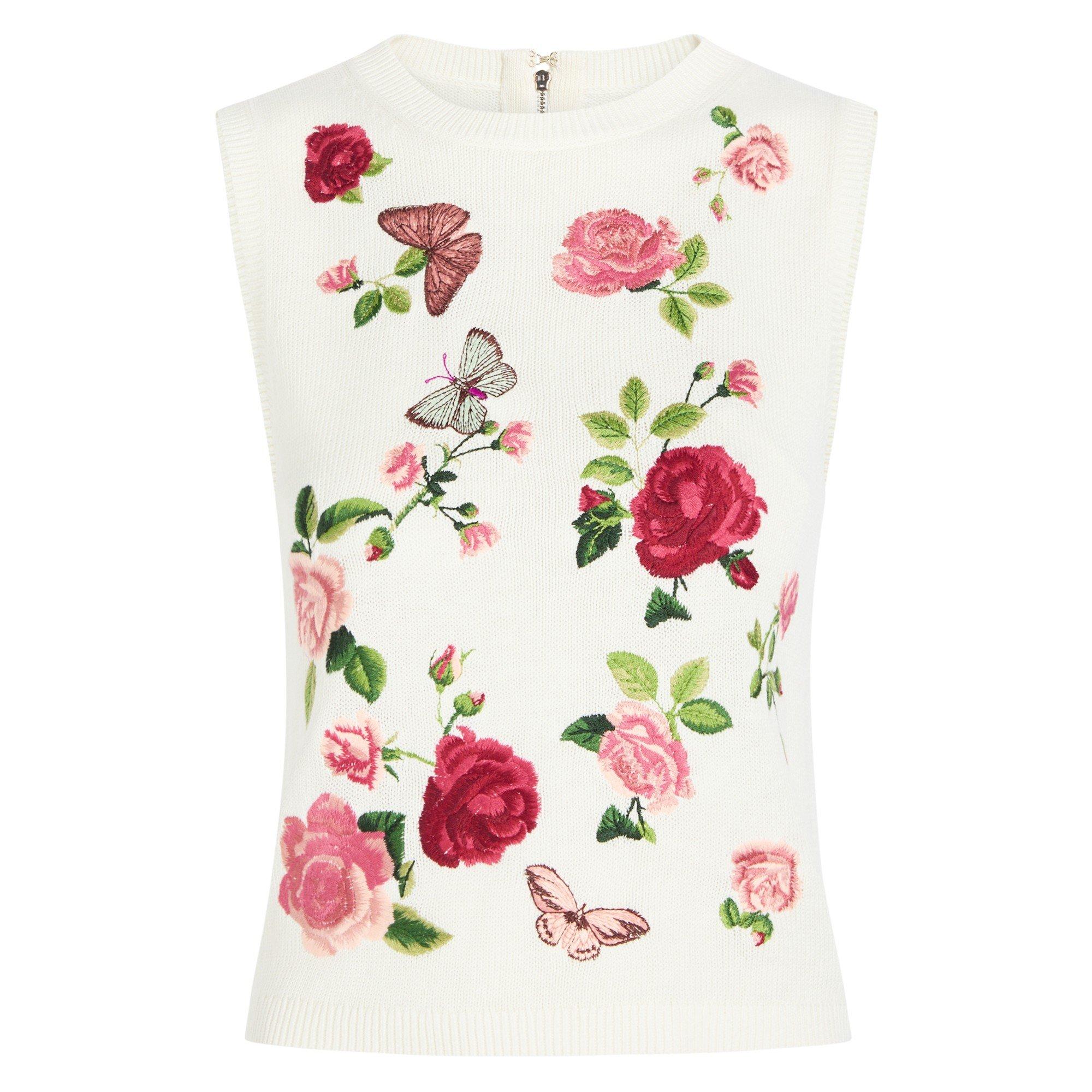 WHITE AND OTHER - Alice And Olivia - T Reva Shell Top