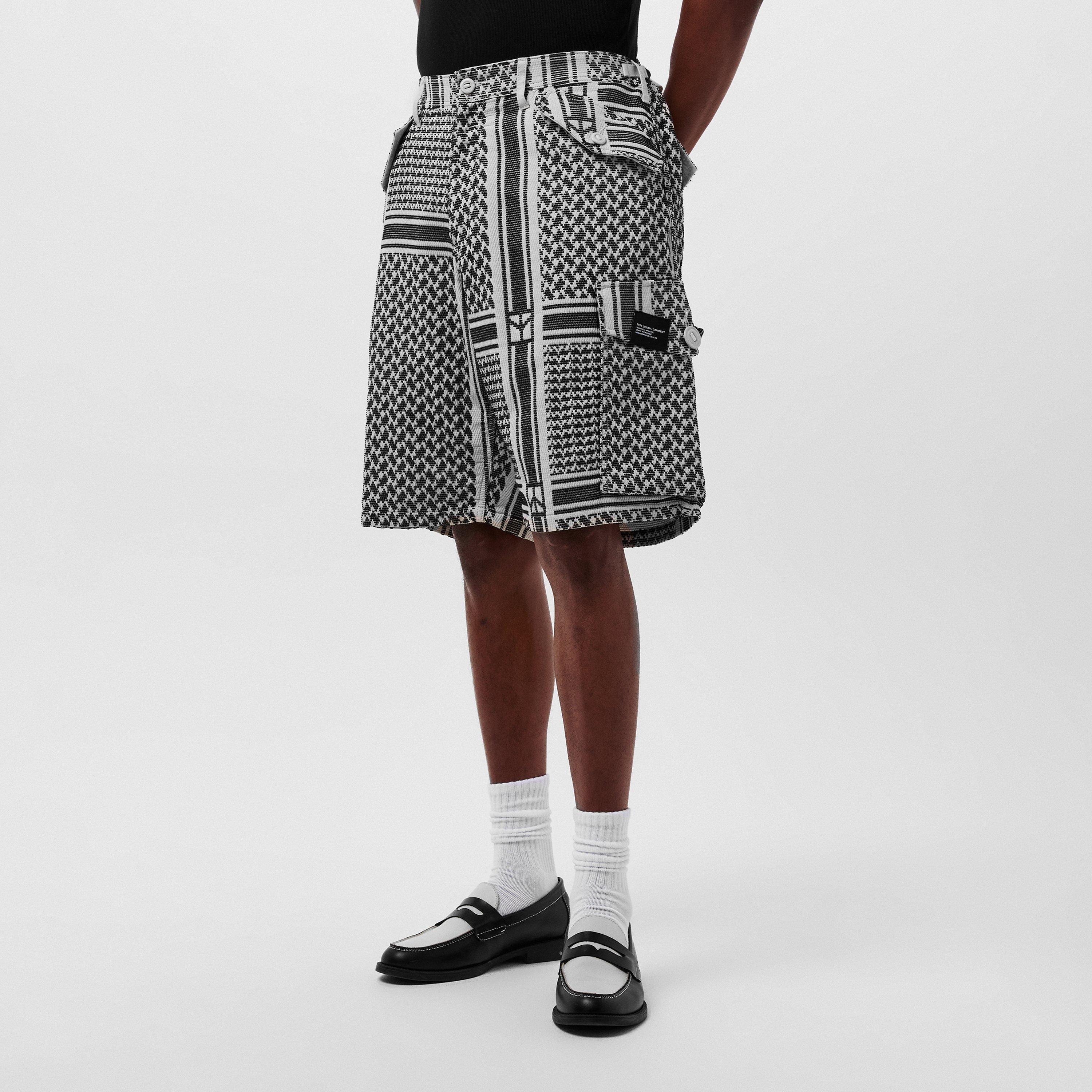 White - Neighborhood - Men's Shemagh Cargo Shorts - 3