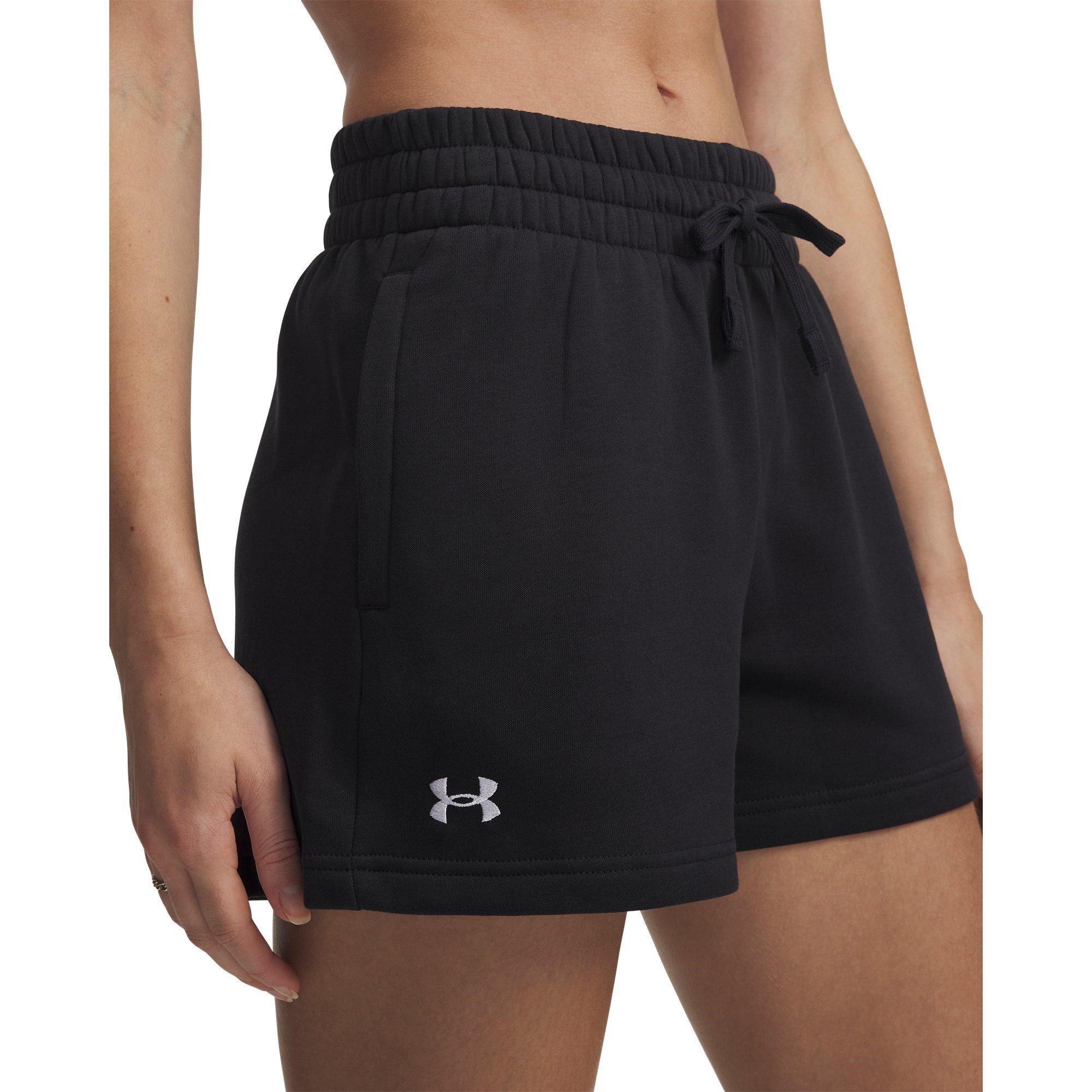 Black/White - Under Armour - Women's Rival Fleece Jogger Shorts - 6