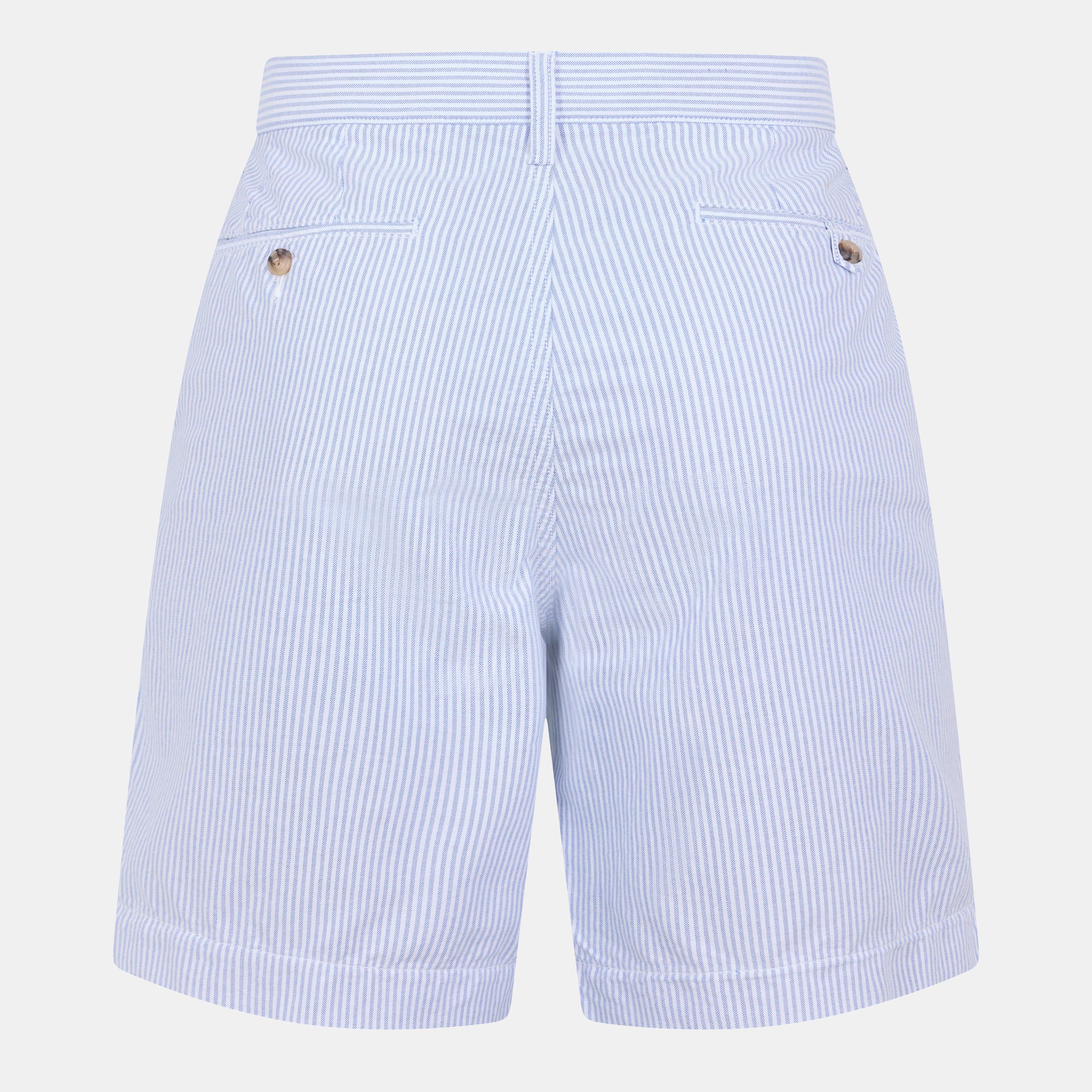 BSR Blue - Polo Ralph Lauren - Men's Stripe Bedford Chino Shorts - 2