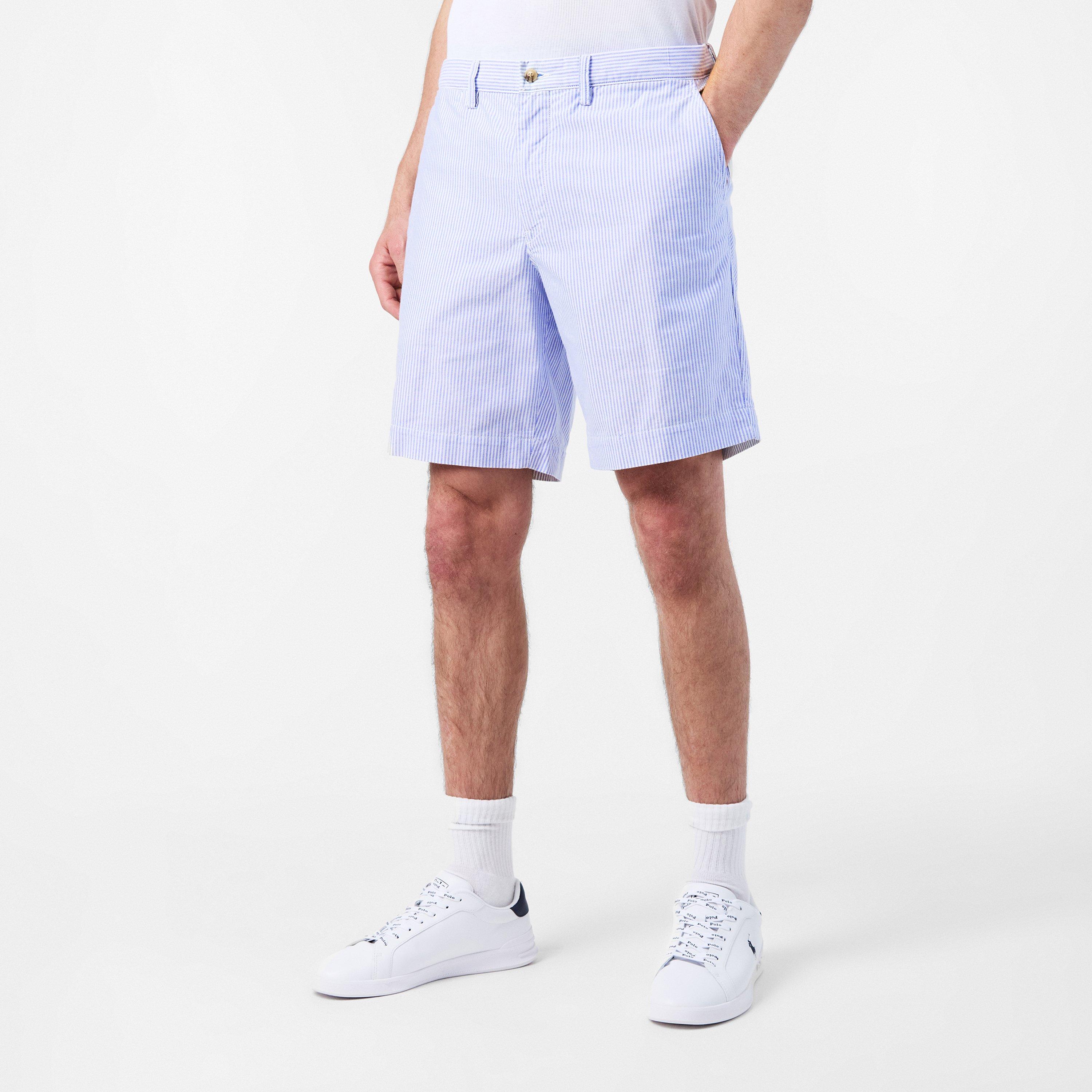 BSR Blue - Polo Ralph Lauren - Men's Stripe Bedford Chino Shorts - 3