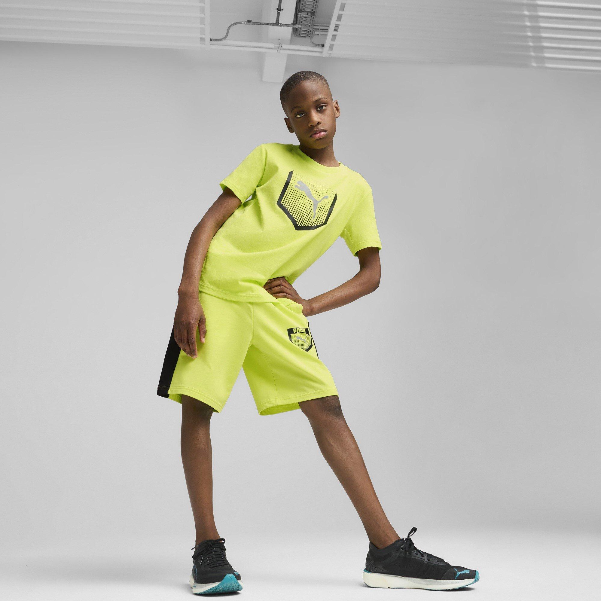 Lemon Sherbe - Puma - Kids' Fleece Jogger Shorts - 4