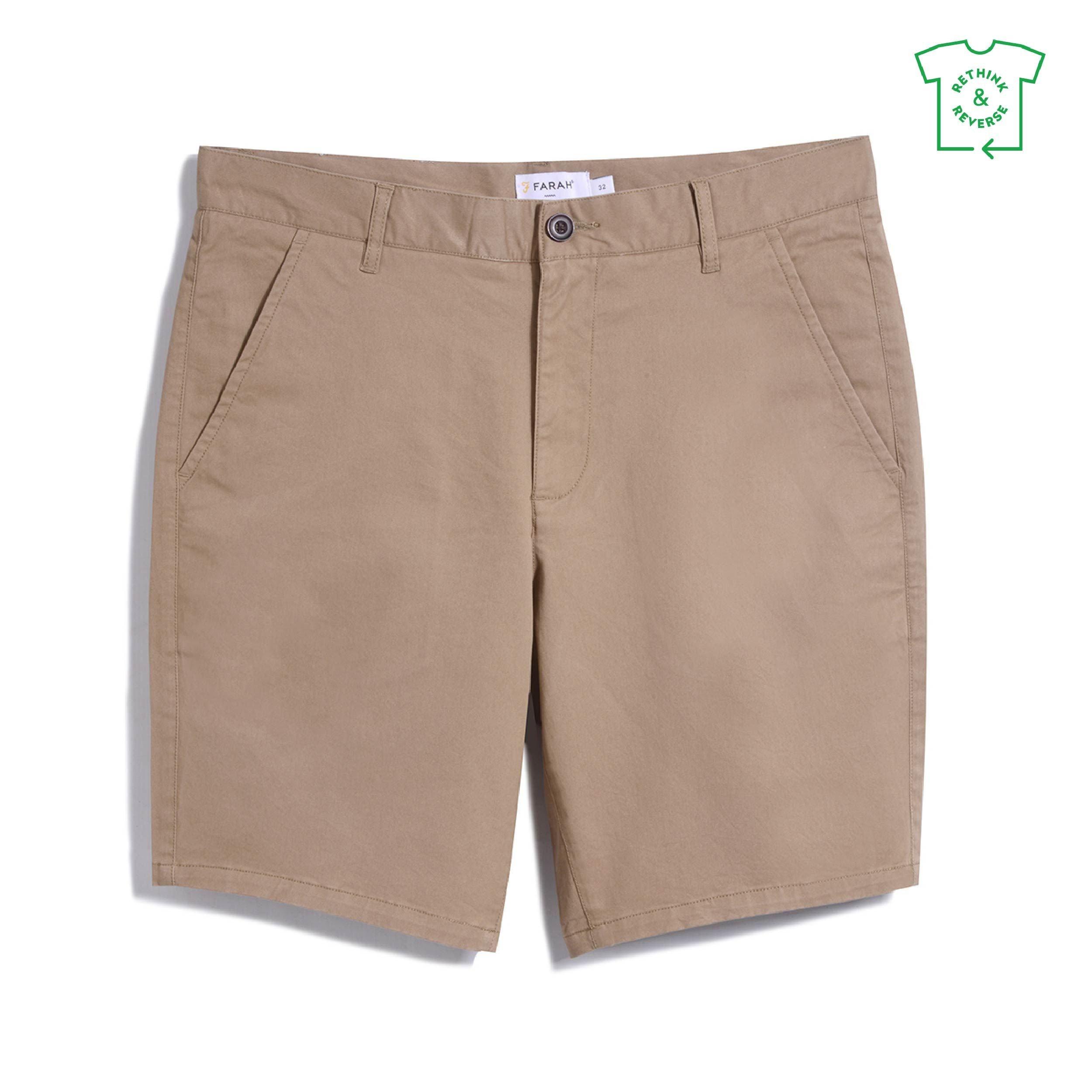 Beige - Farah - Hawk Twill Chino Shorts - 1
