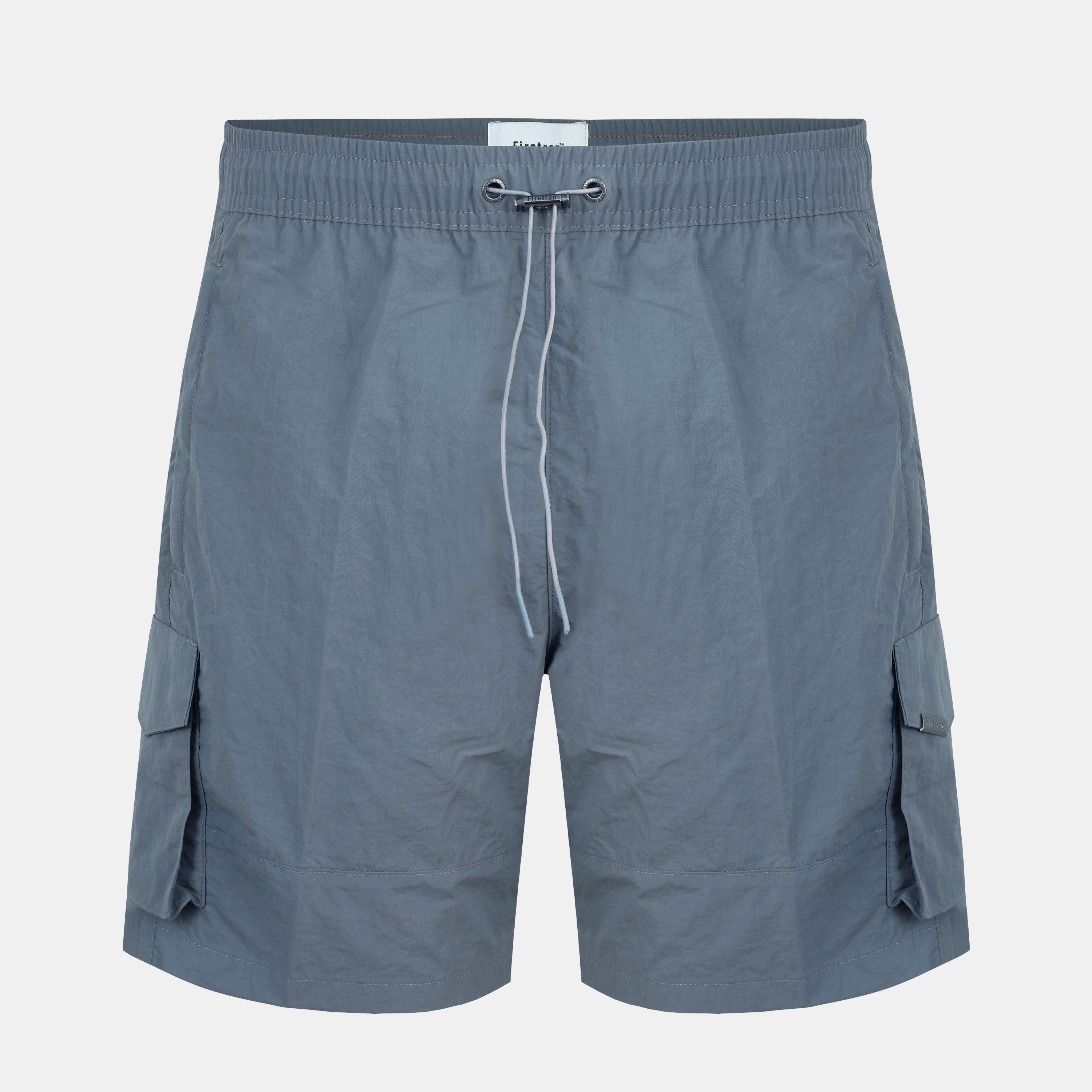 Grey - Firetrap - Men's Navy Cargo Shorts - 1