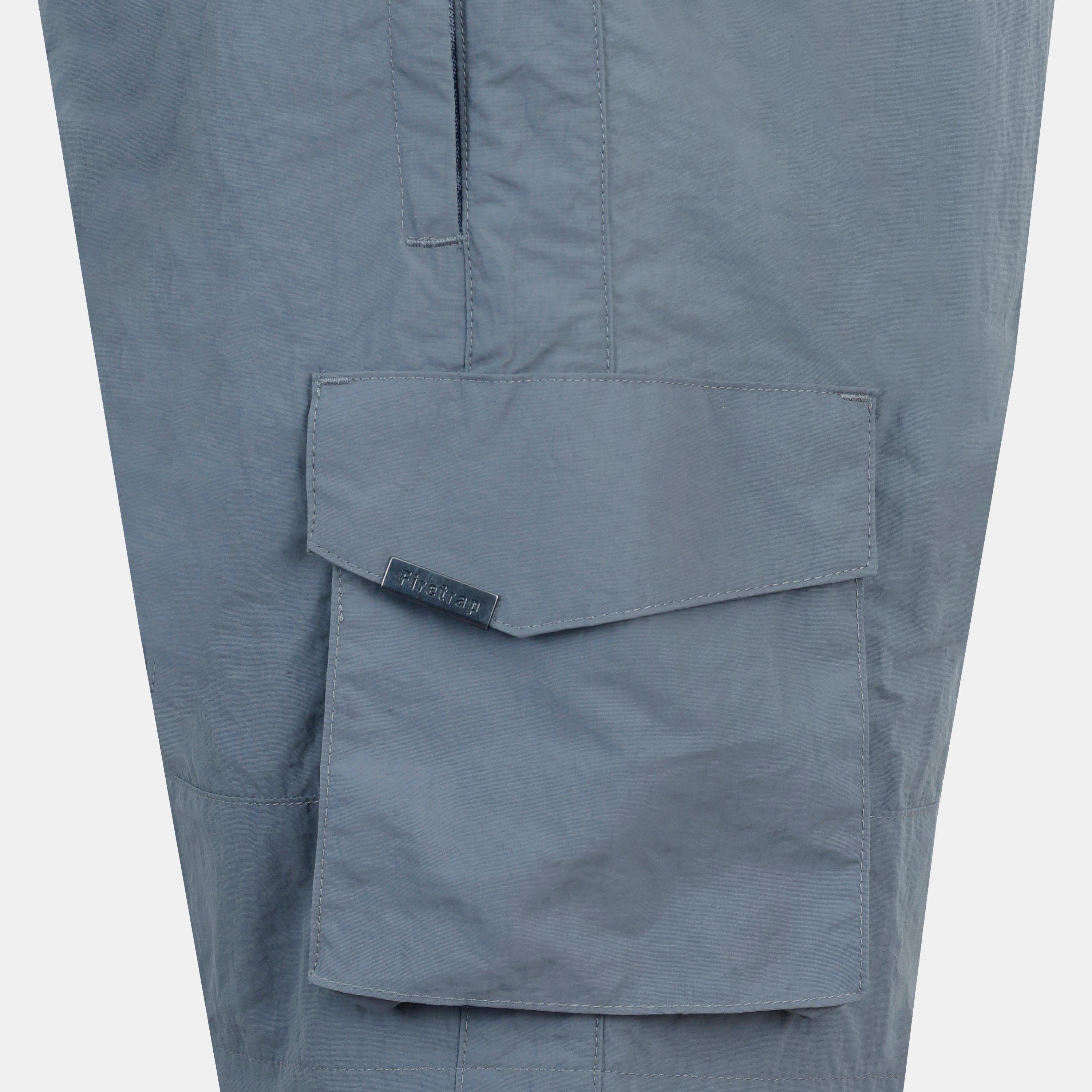 Grau - Firetrap - Men's Navy Cargo Shorts - 4