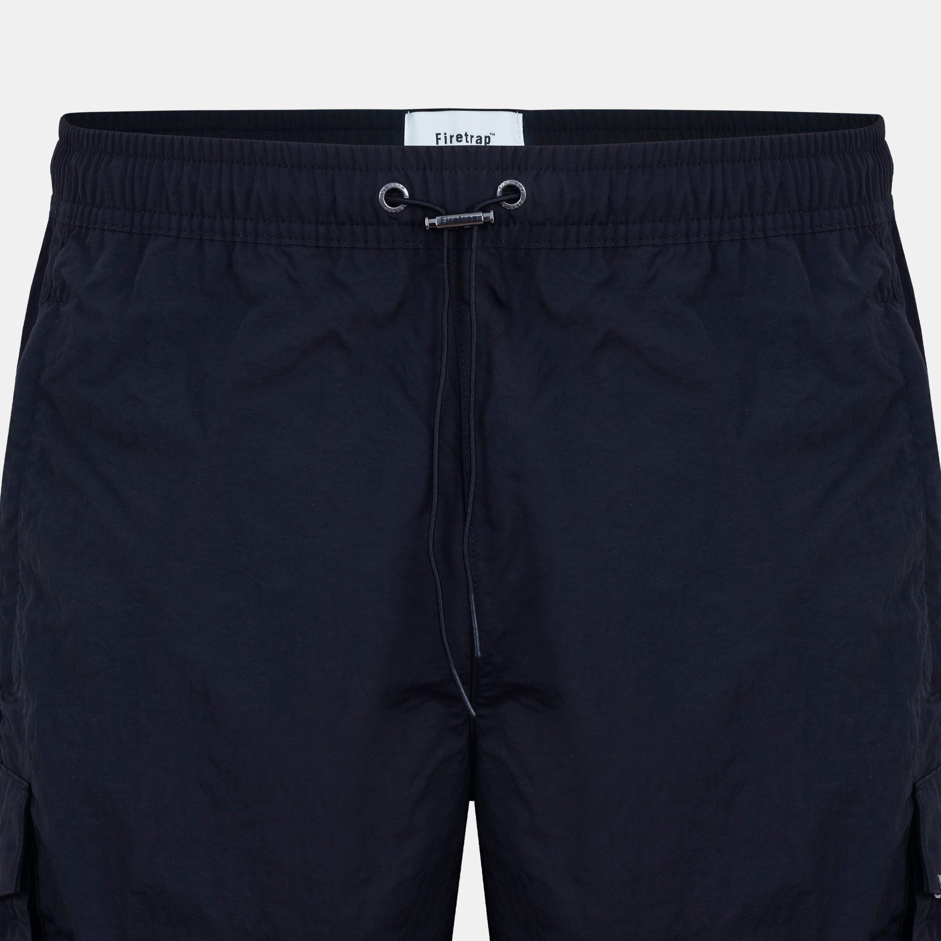 Schwarz - Firetrap - Navy Cargo Shorts - 4