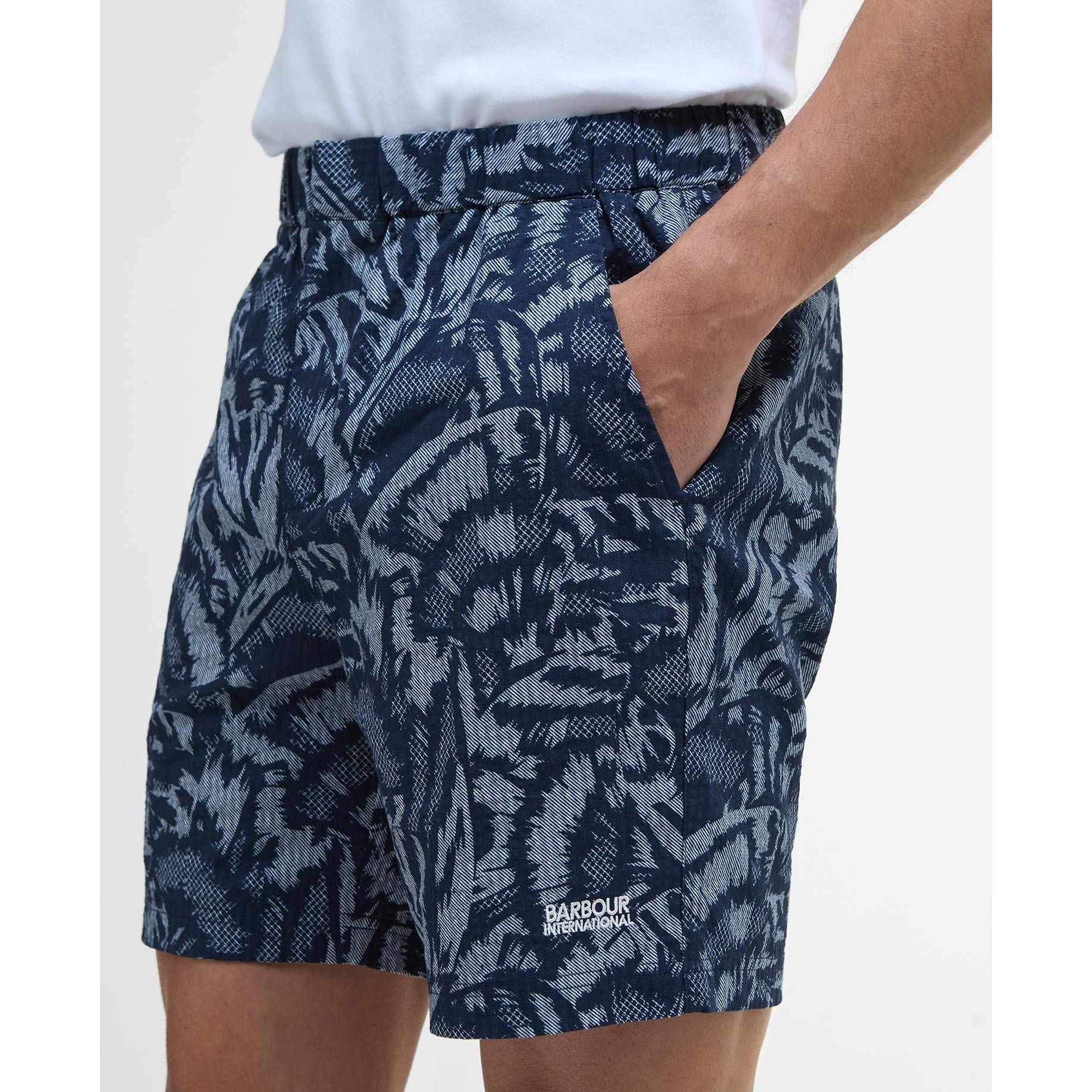 Navy - Barbour International - Men's B.Intense Kew All Over Print Chino Shorts - 4