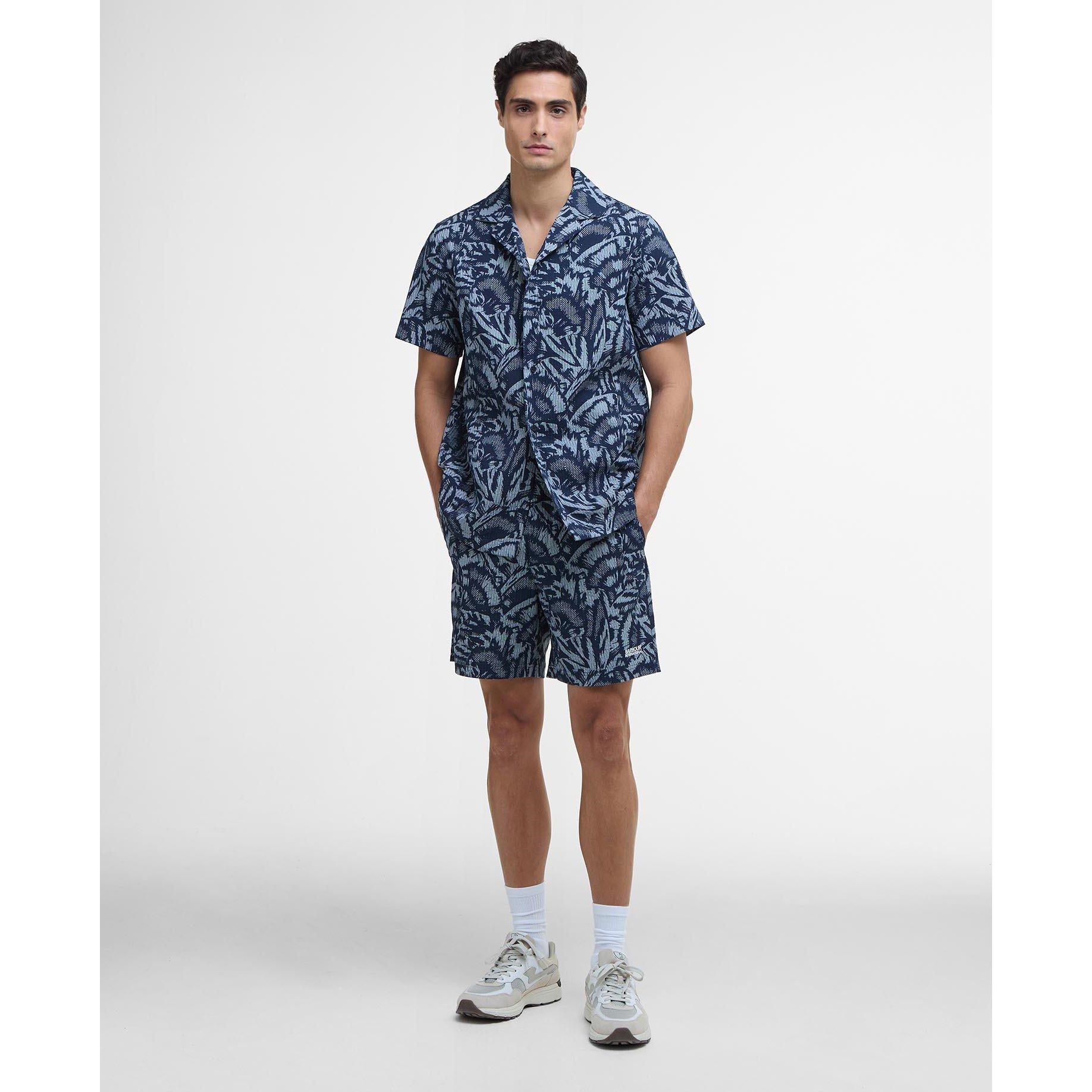 Navy - Barbour International - Men's B.Intense Kew All Over Print Chino Shorts - 6