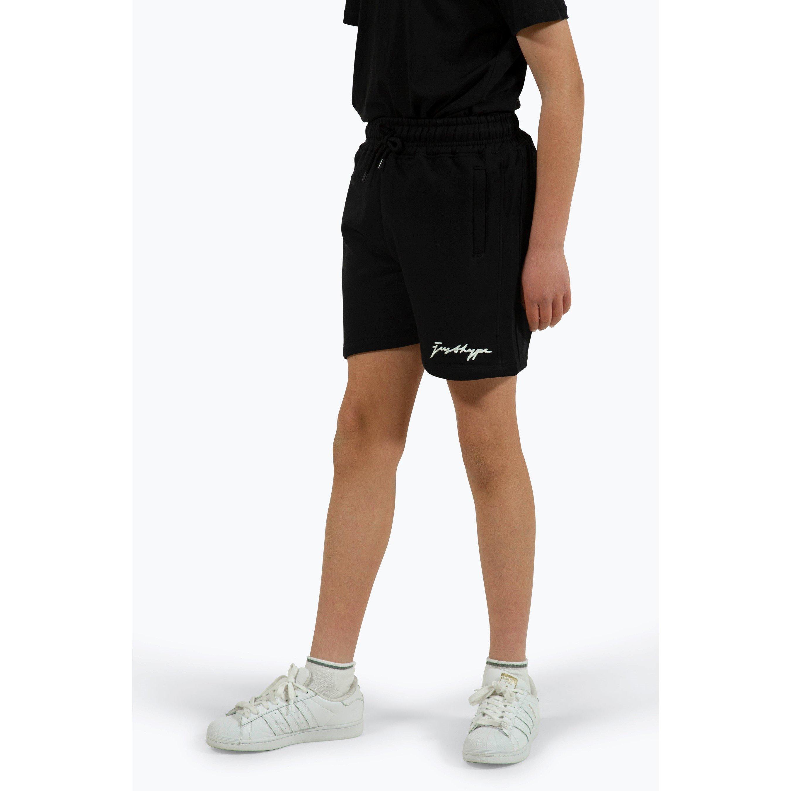 Black - Hype - Scribble Fleece Jogger Shorts - 1