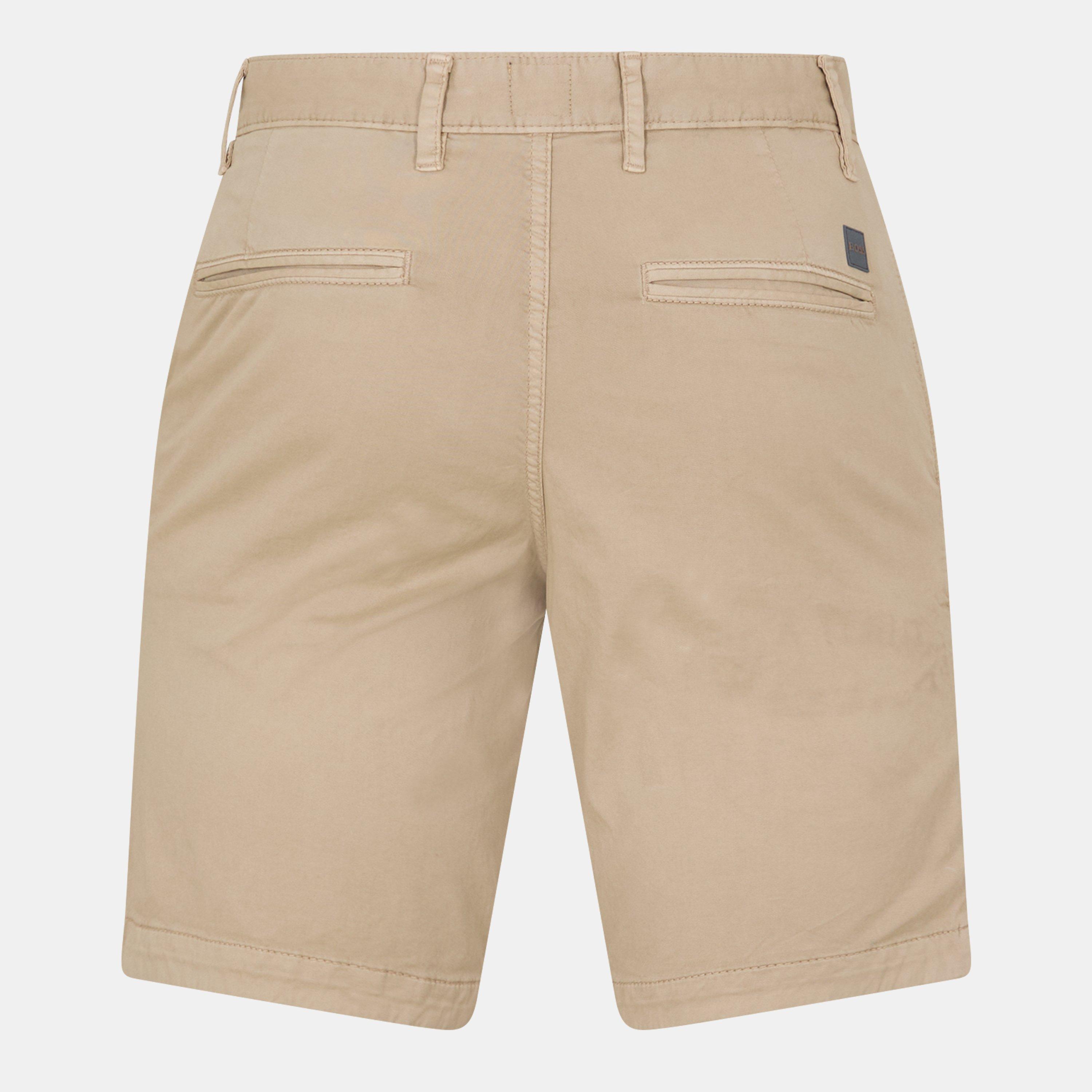 Medium Beige - Boss - Men's ChinoSlim Soft Cotton Blend Shorts - 2