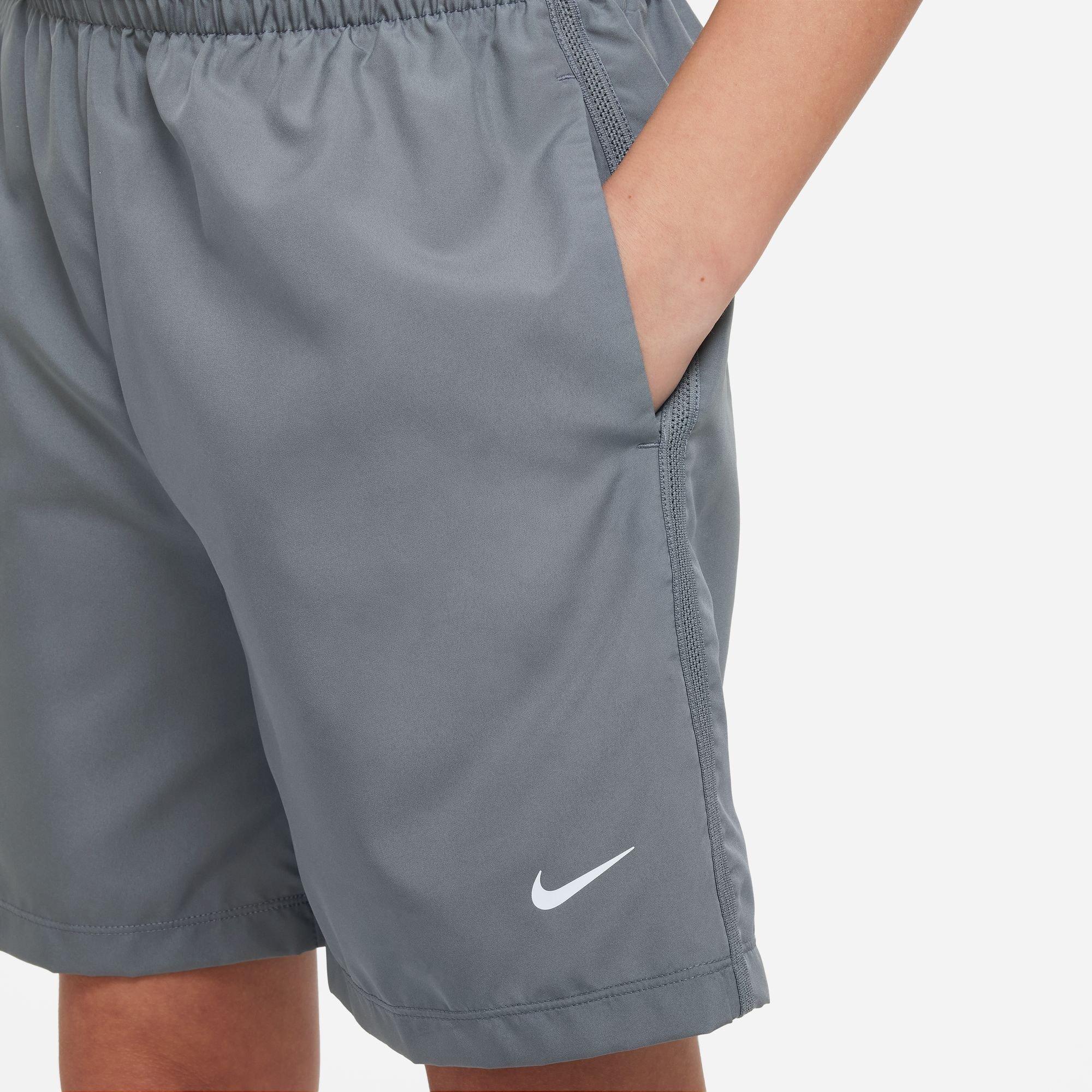 Smoke Grey/Wht - Nike - Kids' Performance Gym Shorts - 9