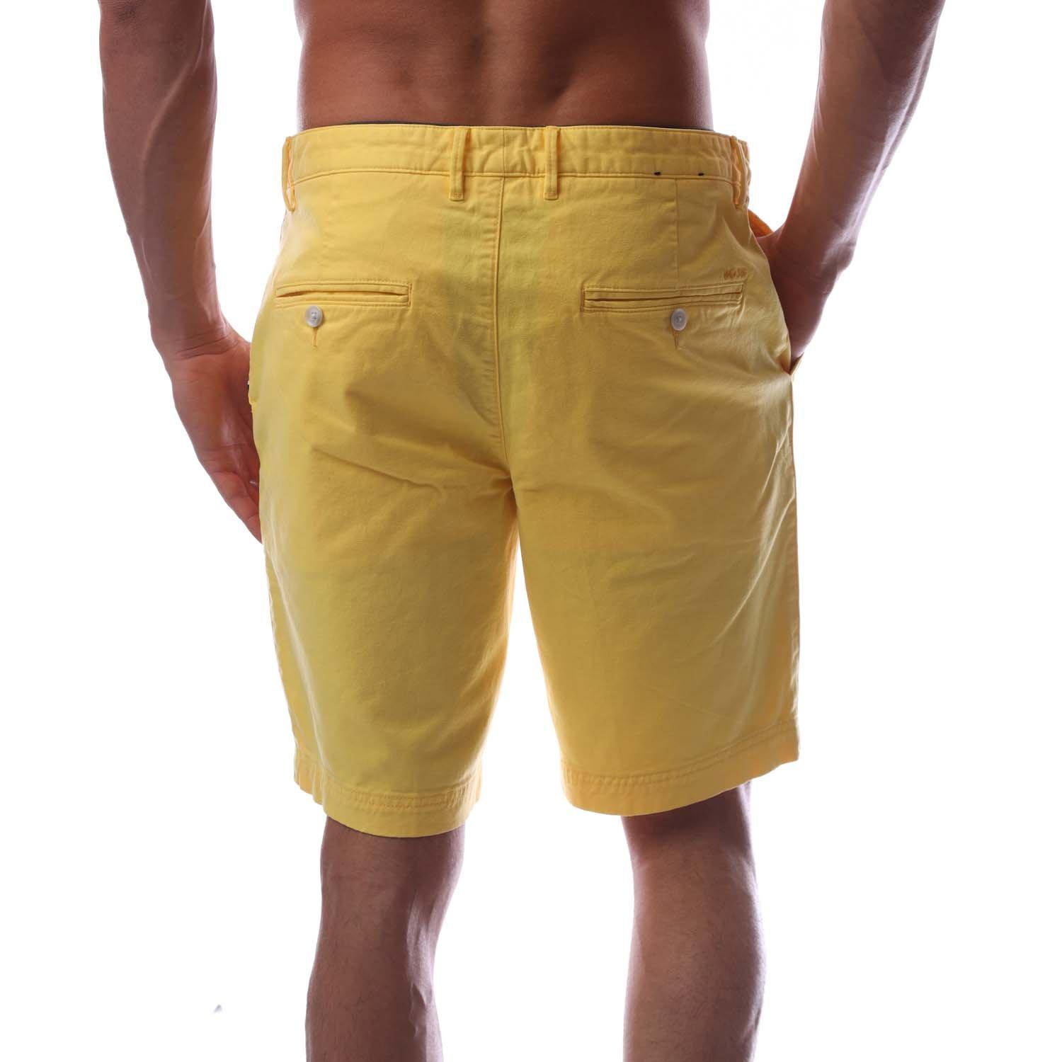Bright Yellow - Boss - Men's Slice Chino Shorts - 3