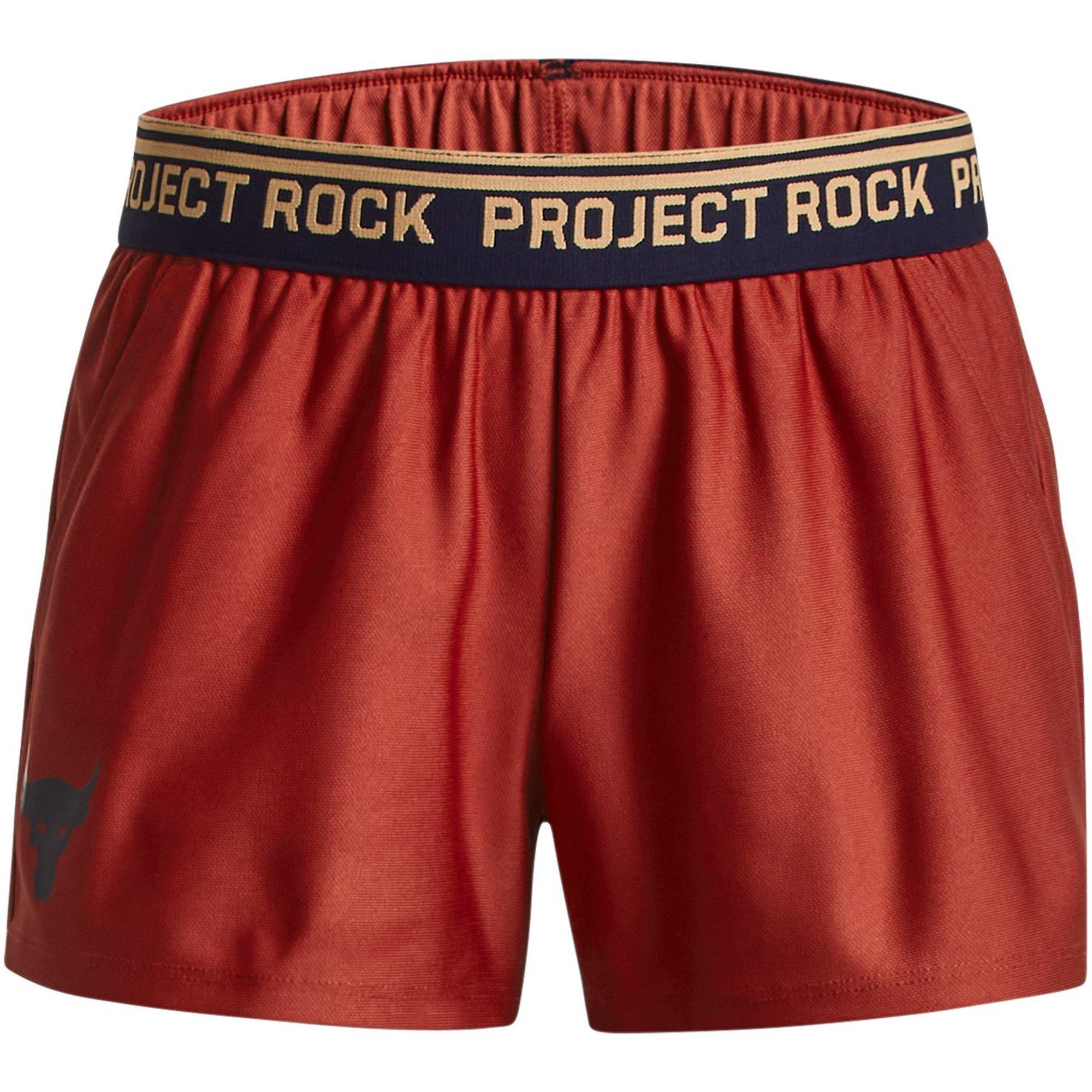Red - Under Armour - Project Rock Play Up Shorts Junior Girls - 1