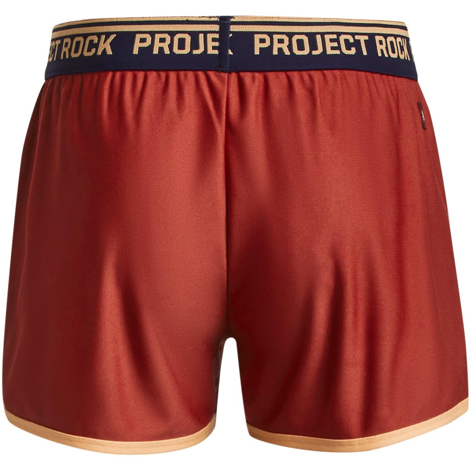 Rød - Under Armour - Project Rock Play Up Shorts Junior Girls - 2