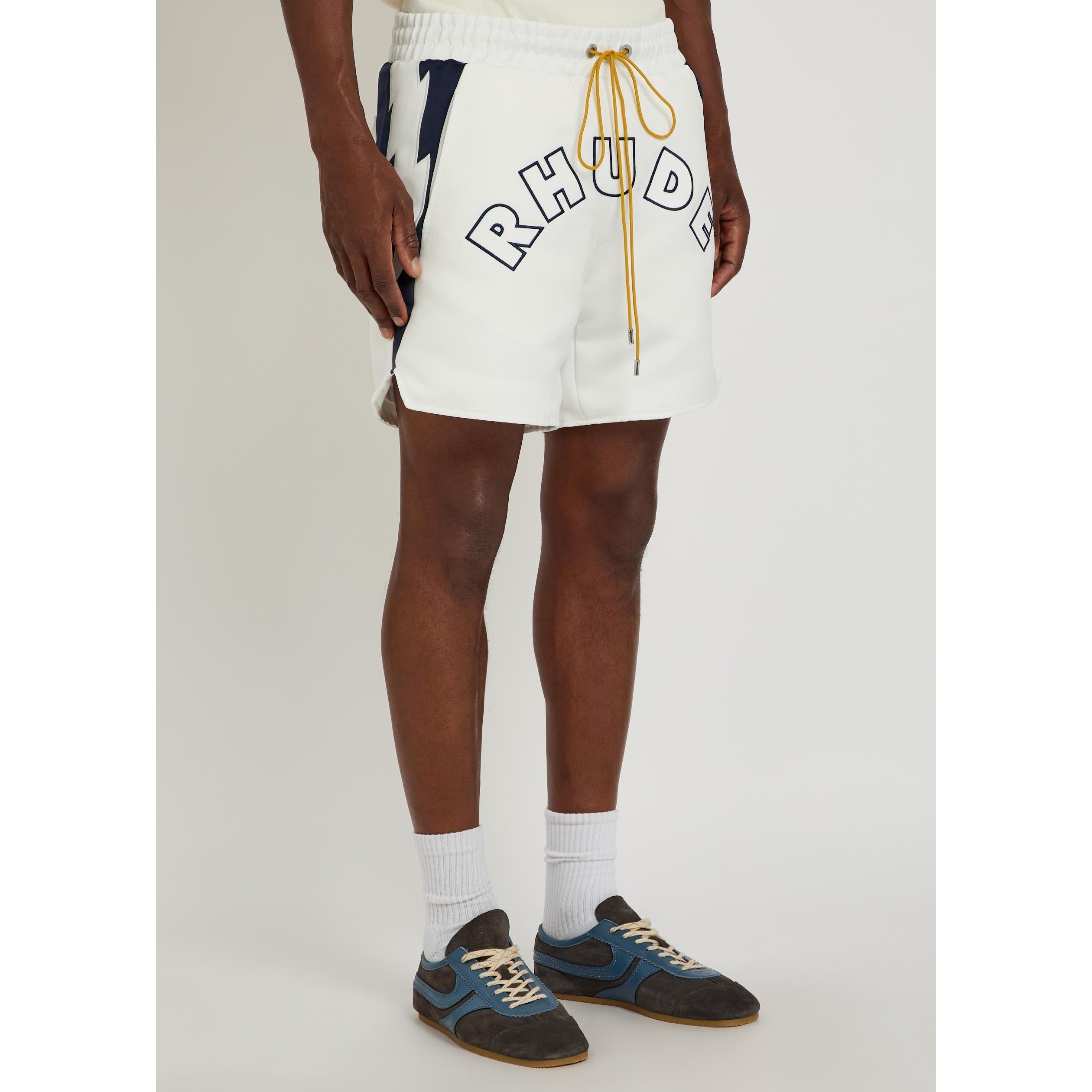 WHITE - Rhude - RH LOGO LIGHTNING SHORTS - 2