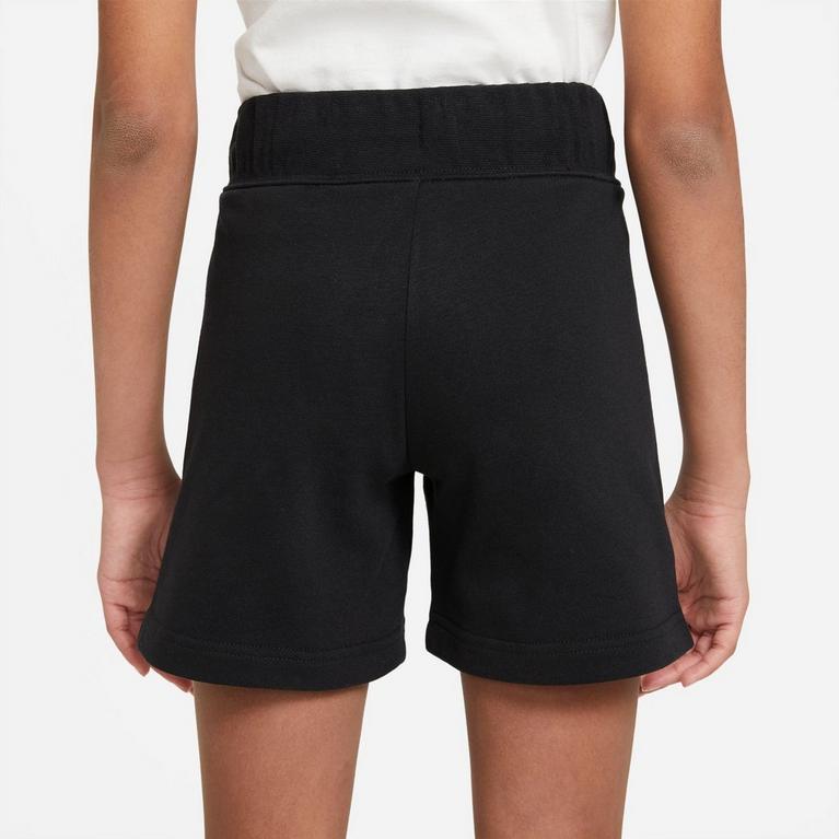 Noir/Blanc - Nike - Sportswear Club Big Kids' (Girls') French Terry Shorts - 4