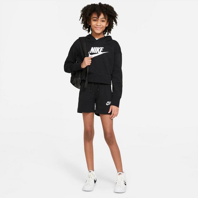 Noir/Blanc - Nike - Sportswear Club Big Kids' (Girls') French Terry Shorts - 9