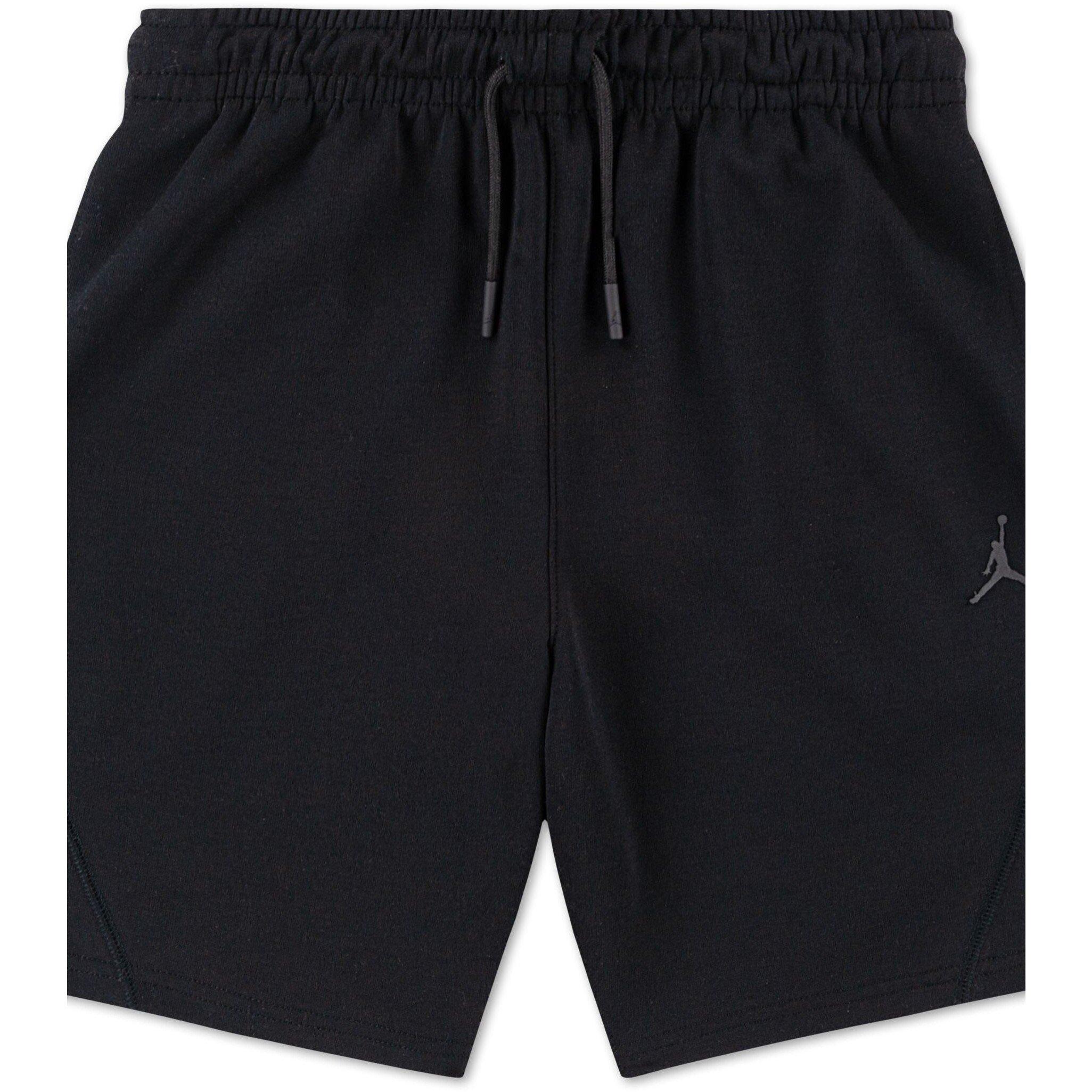 Air Jordan Boys Kids' Fleece Jogger Shorts - Black - 11-12 (L)