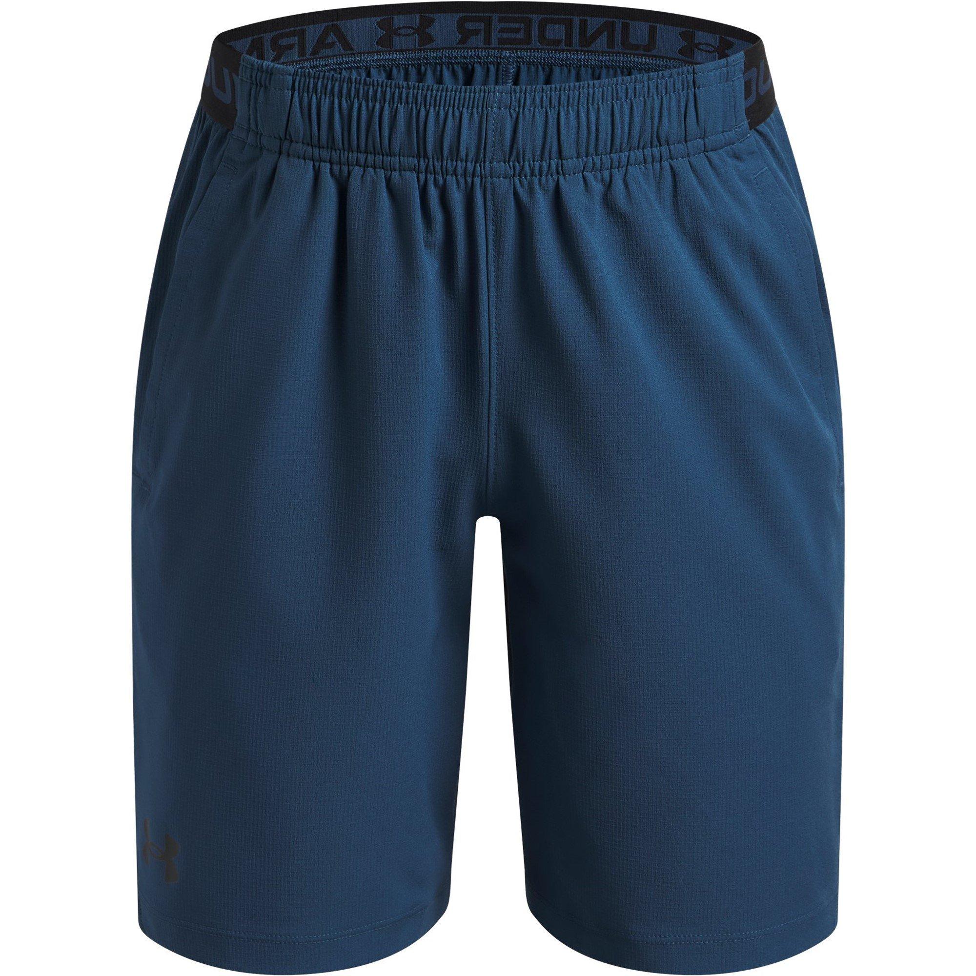 Under Armour Boys Vanish Performance Gym Shorts - Blue/Black - 11-12 (L)