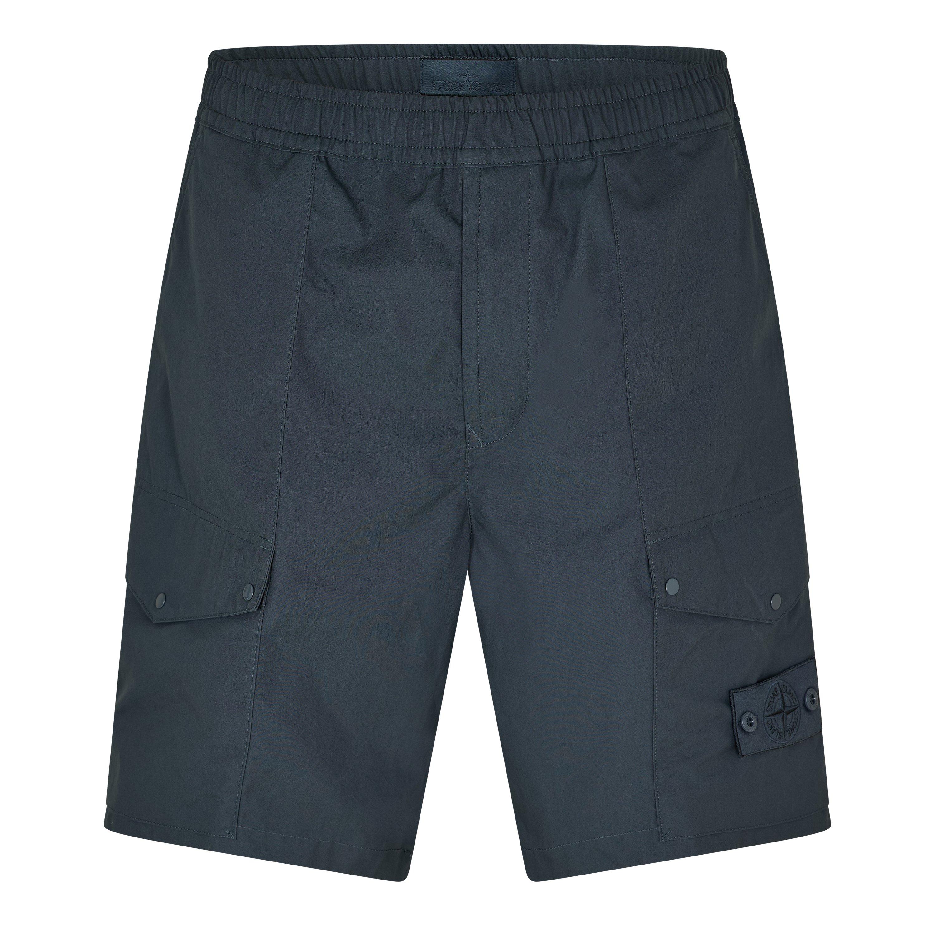 Slate Blu V002E - Stone Island Ghost - Mens Ghost All-Weather Cargo Shorts - 1