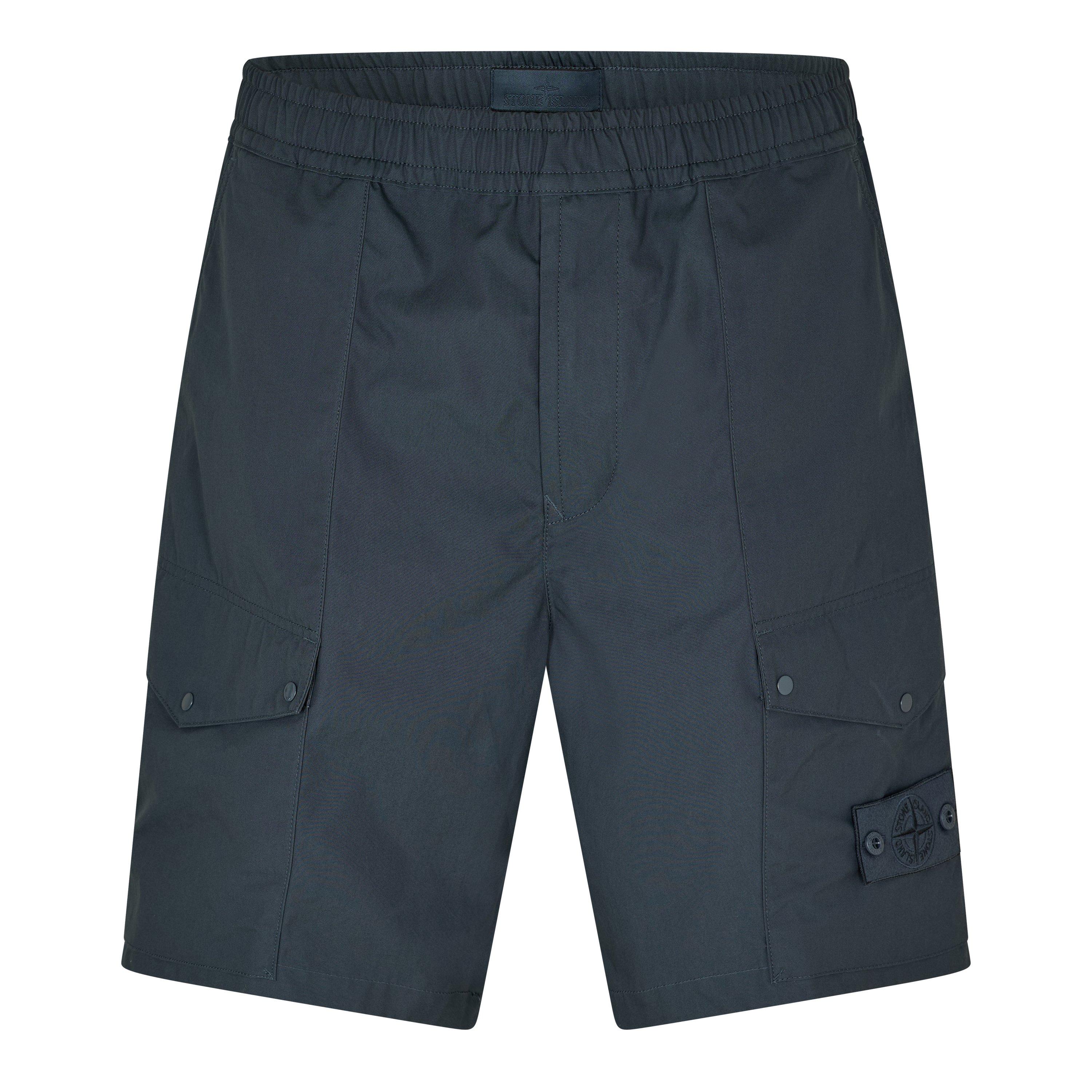 Stone Island Ghost Mens Ghost All-Weather Cargo Shorts - Slate Blu V002E - L