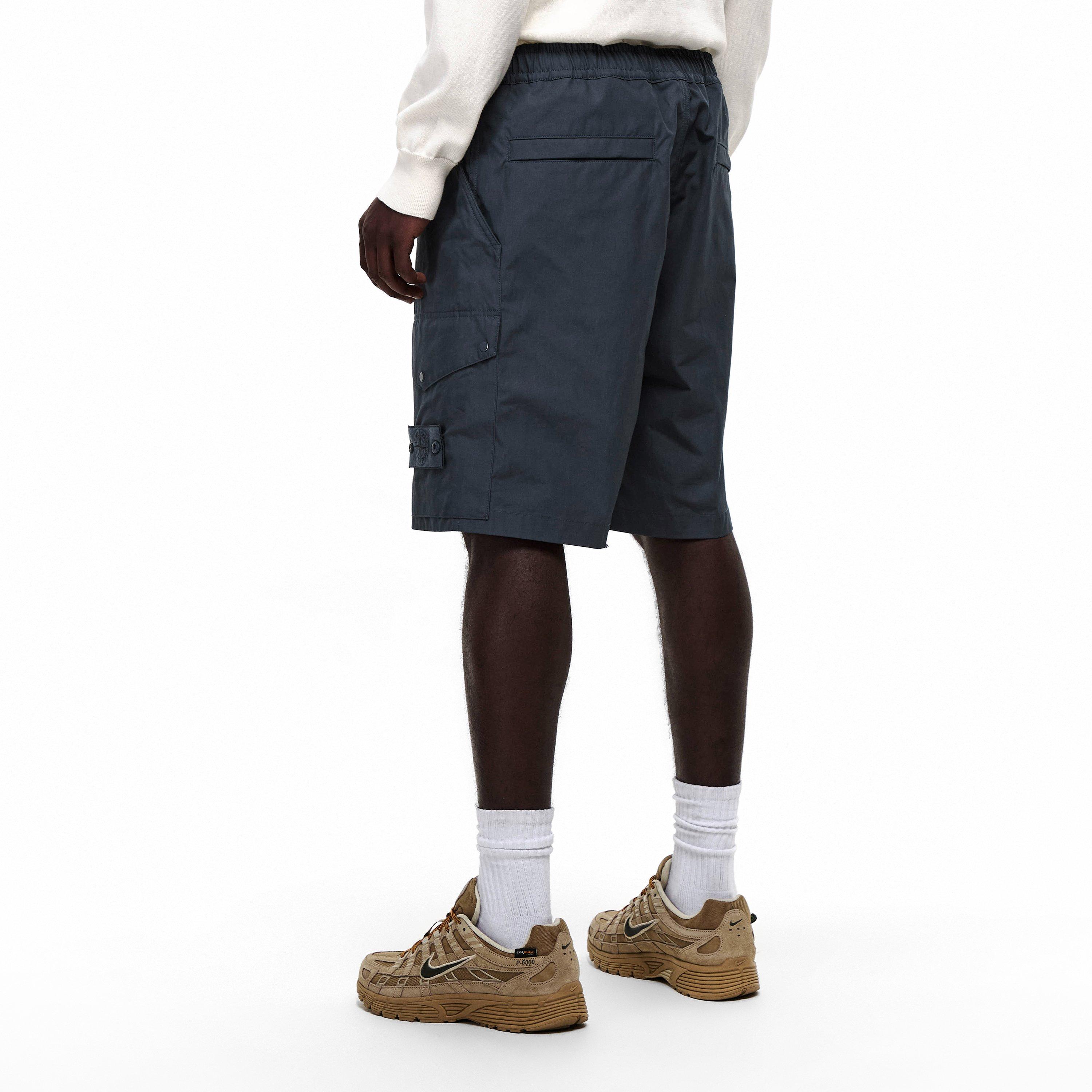 Slate Blu V002E - Stone Island Ghost - Mens Ghost All-Weather Cargo Shorts - 4