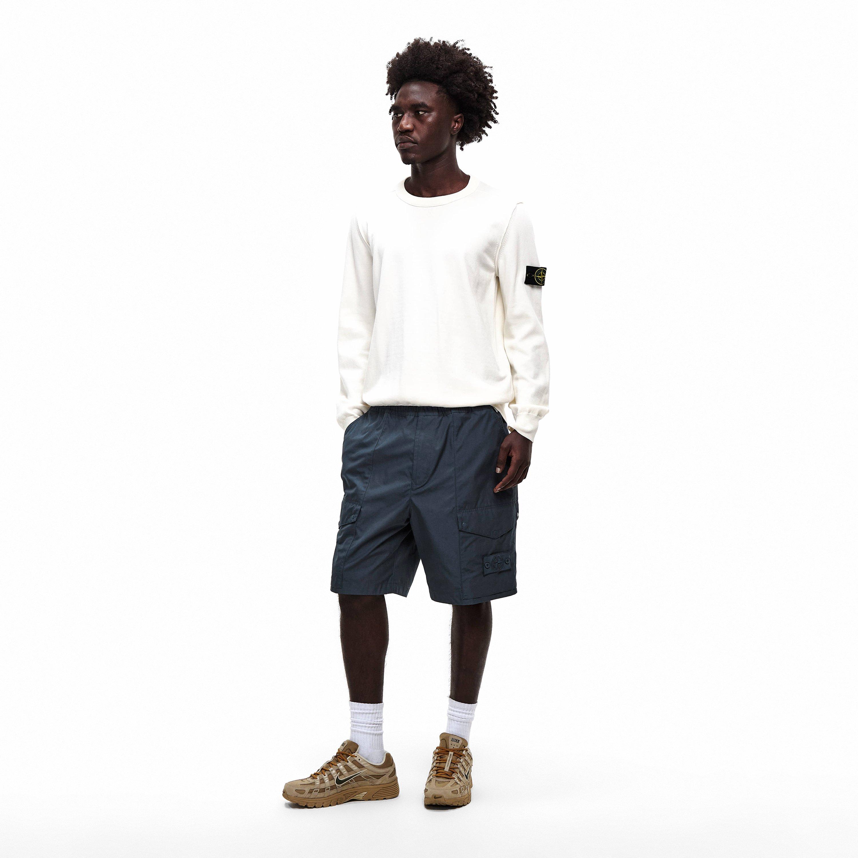 Slate Blu V002E - Stone Island Ghost - Mens Ghost All-Weather Cargo Shorts - 5