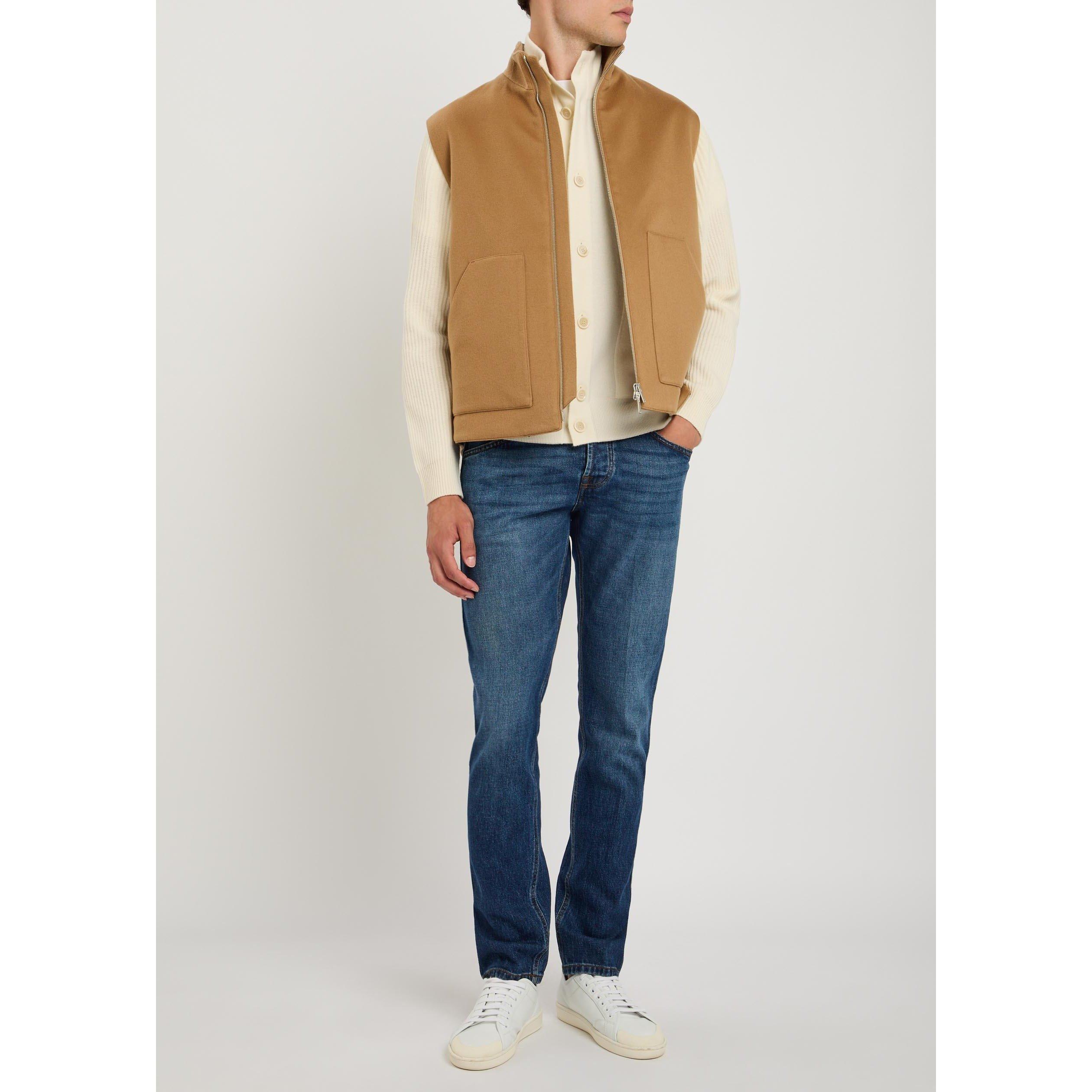 ECRU - Lardini - Men's Double-Knit Wool Relaxed-Fit Jacket - 5