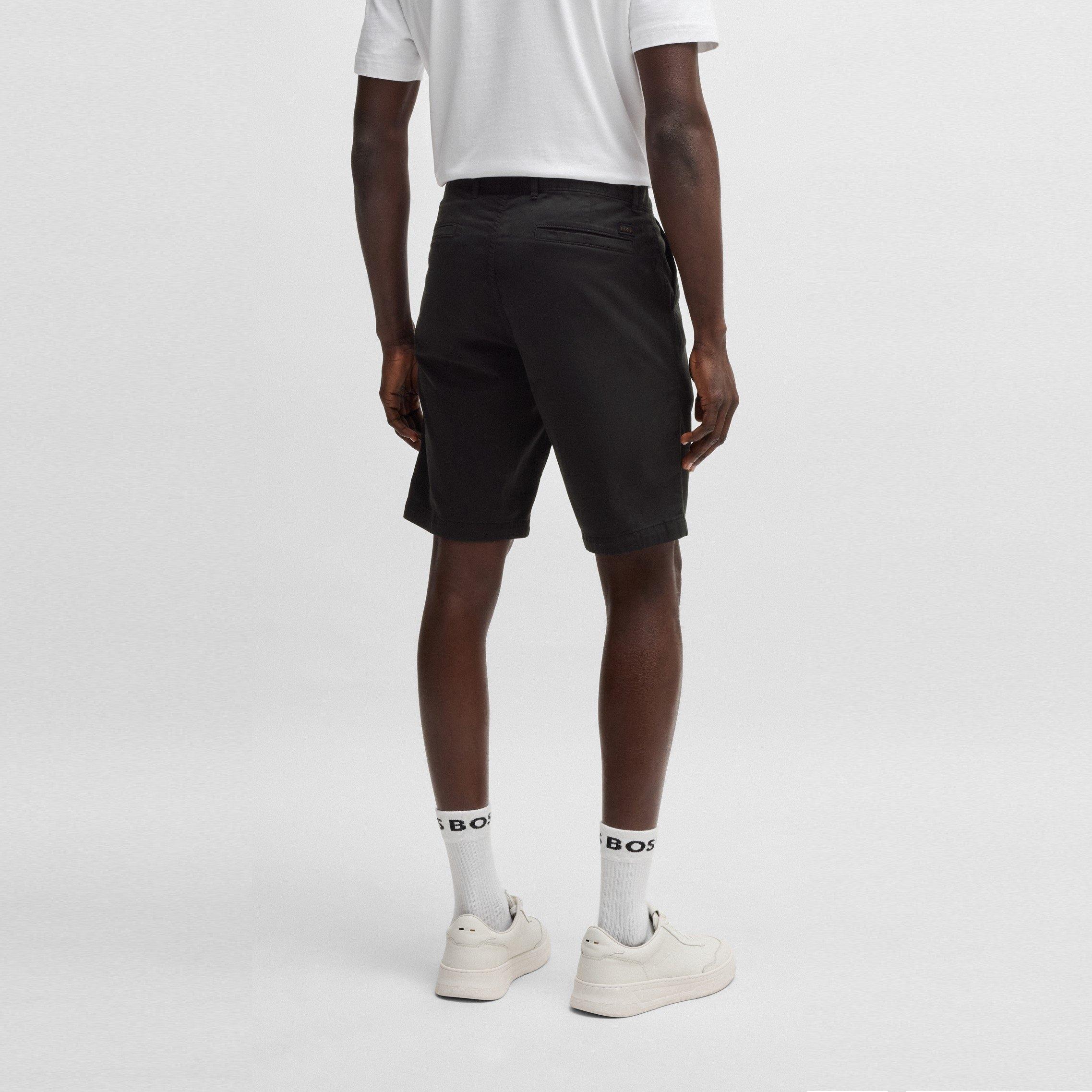Black 001 - Boss - Chino Slim Shorts - 3