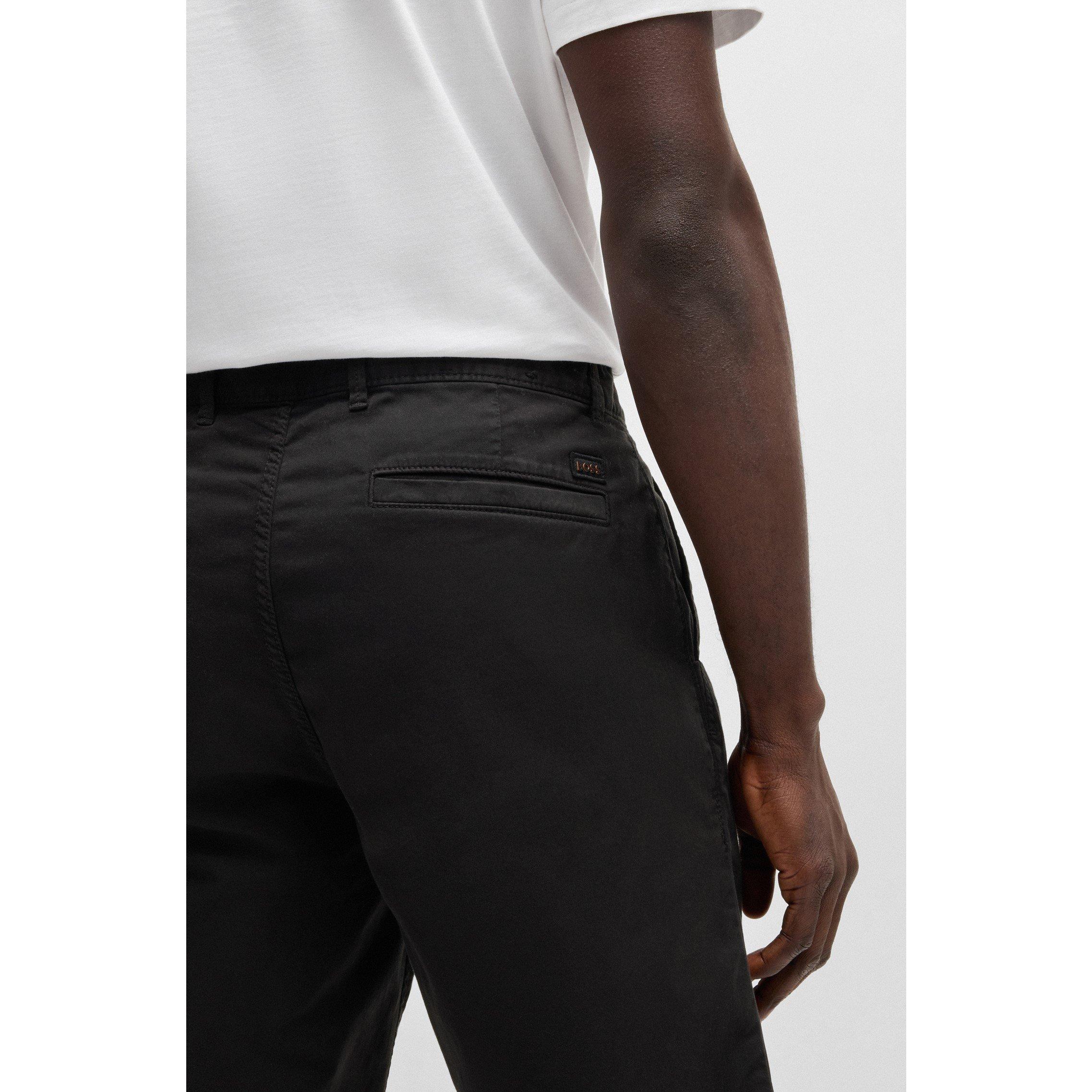 Black 001 - Boss - Chino Slim Shorts - 4