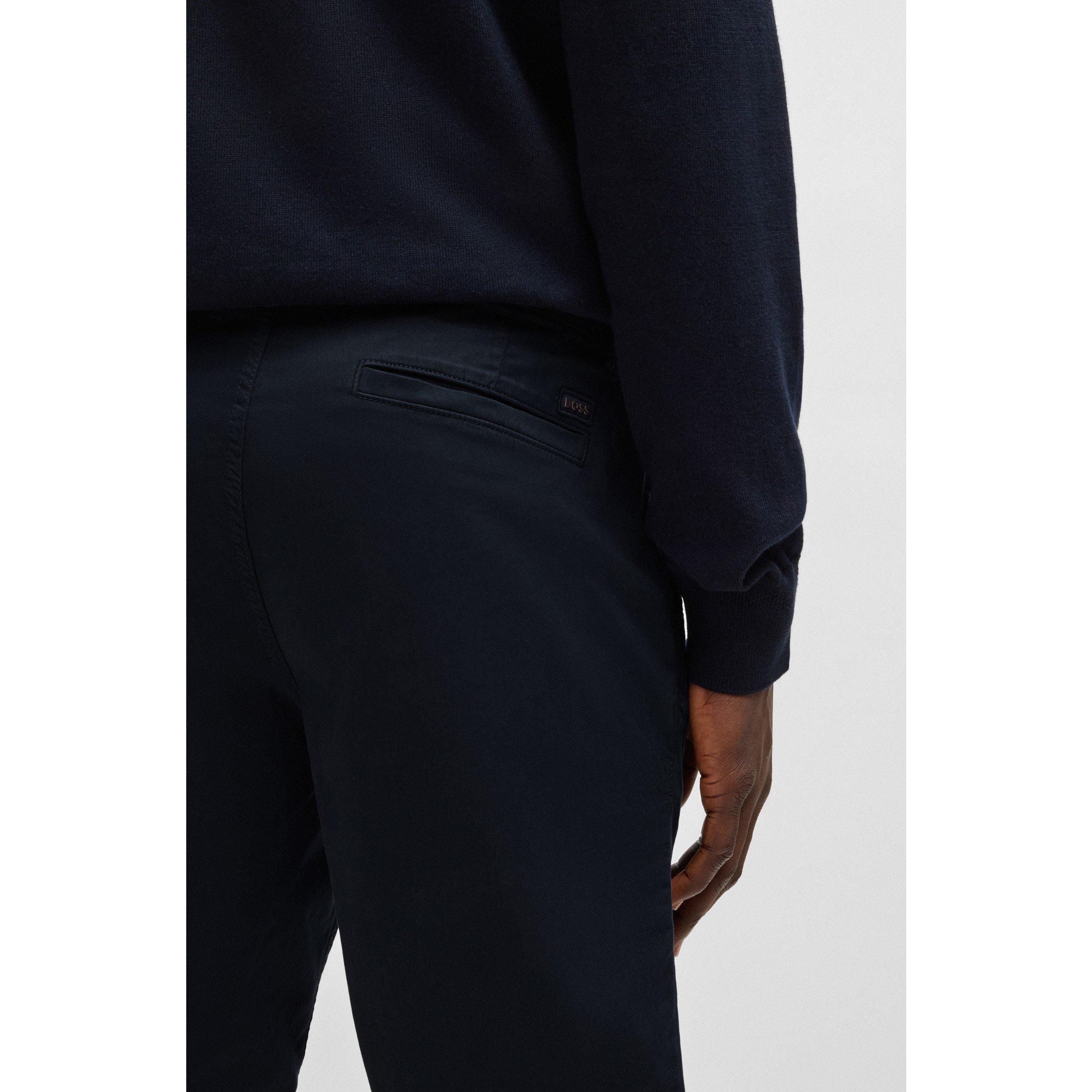 Navy 404 - Boss - Mens BOSS ORANGE Chino Slim Shorts - 4