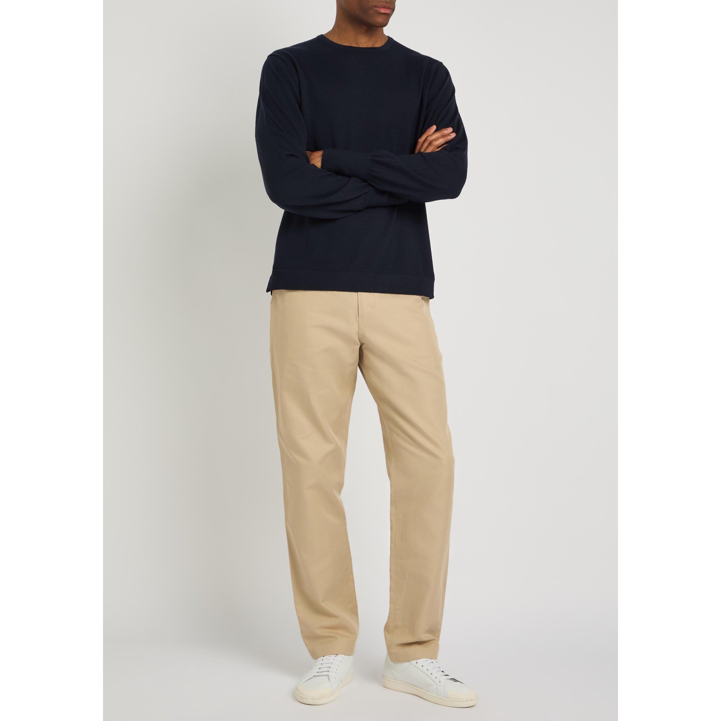 NAVY - Officine Generale - Men's Nina Merino Wool Crew-Neck Jumper - 5