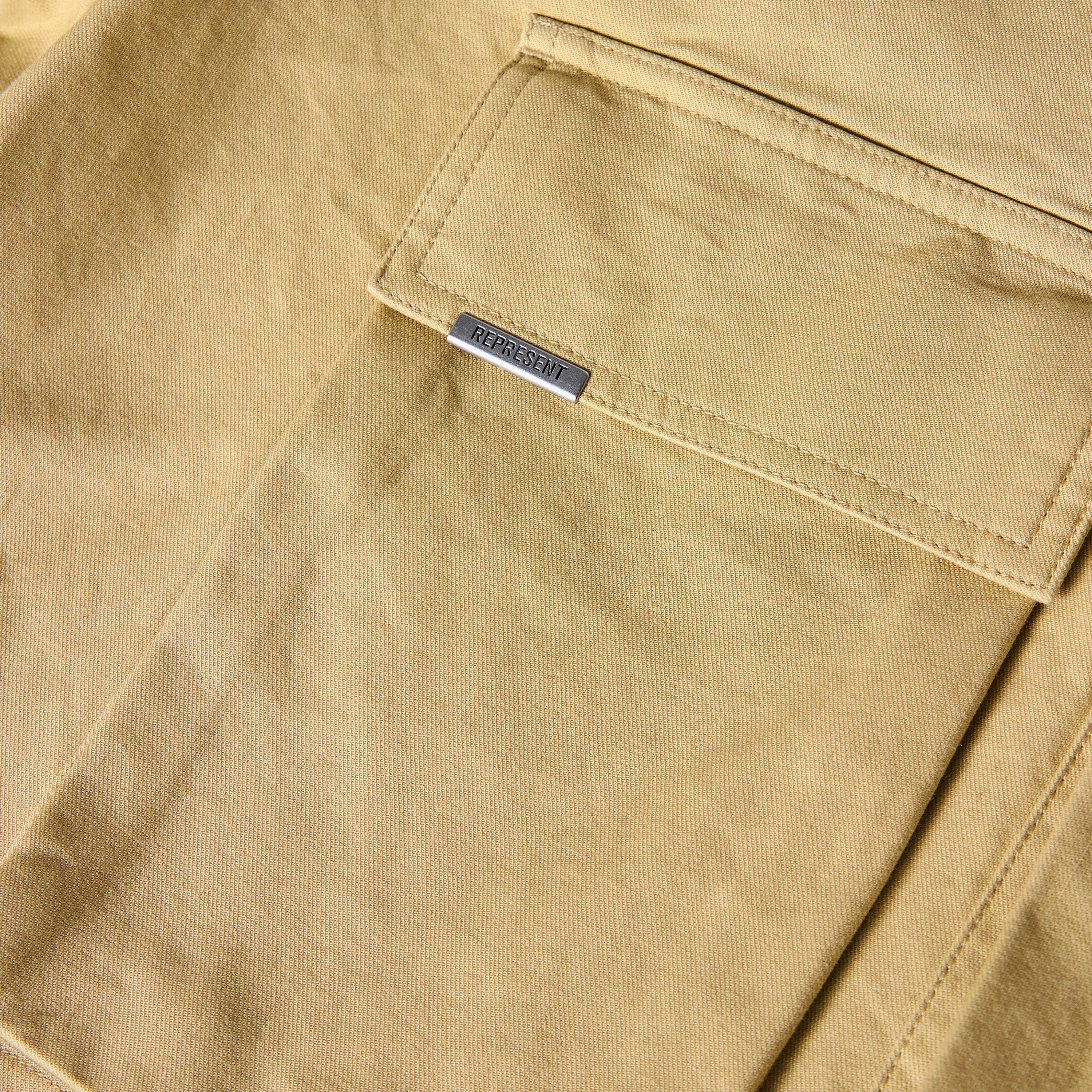 Sandstone - Represent - Men's Multi-Pocket Tailored Fit Cargo Shorts - 3