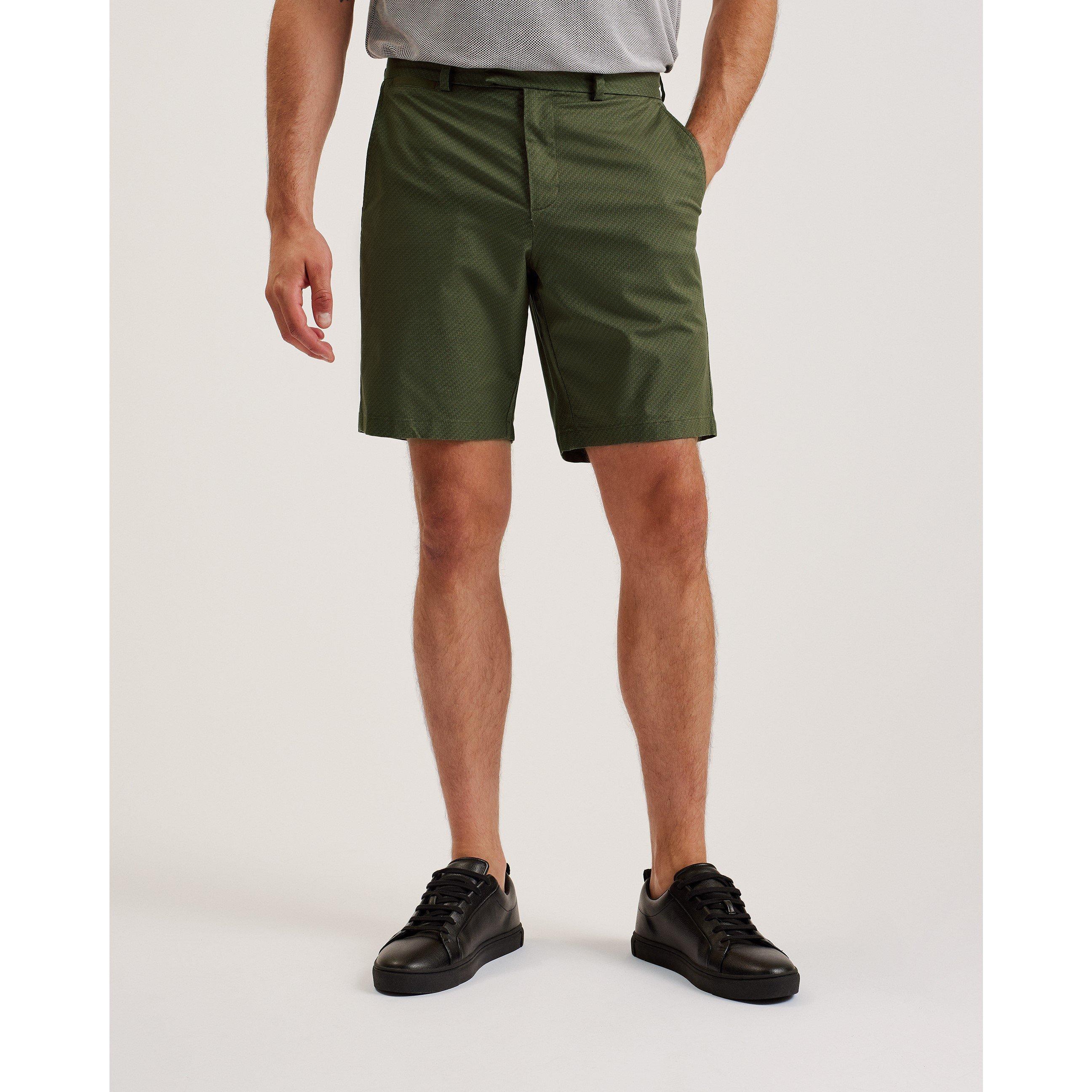 Khaki - Ted Baker - Men's Geo Chino Shorts - 3