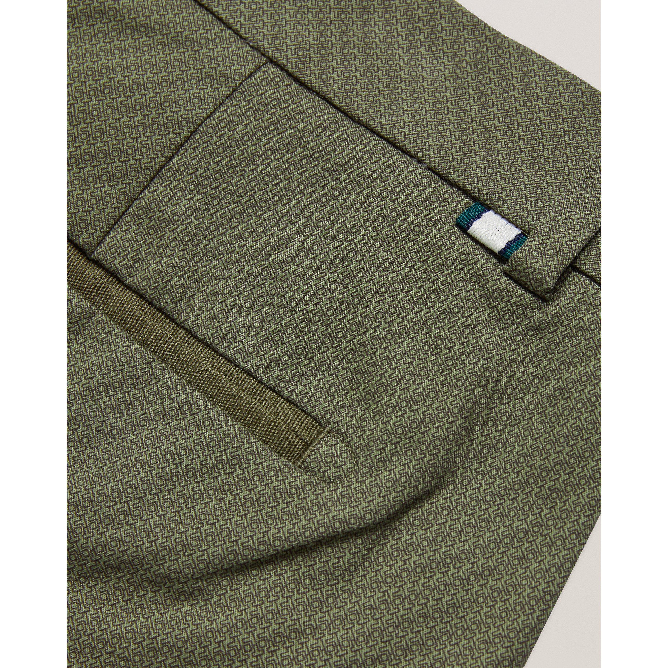 Khaki - Ted Baker - Men's Geo Chino Shorts - 5