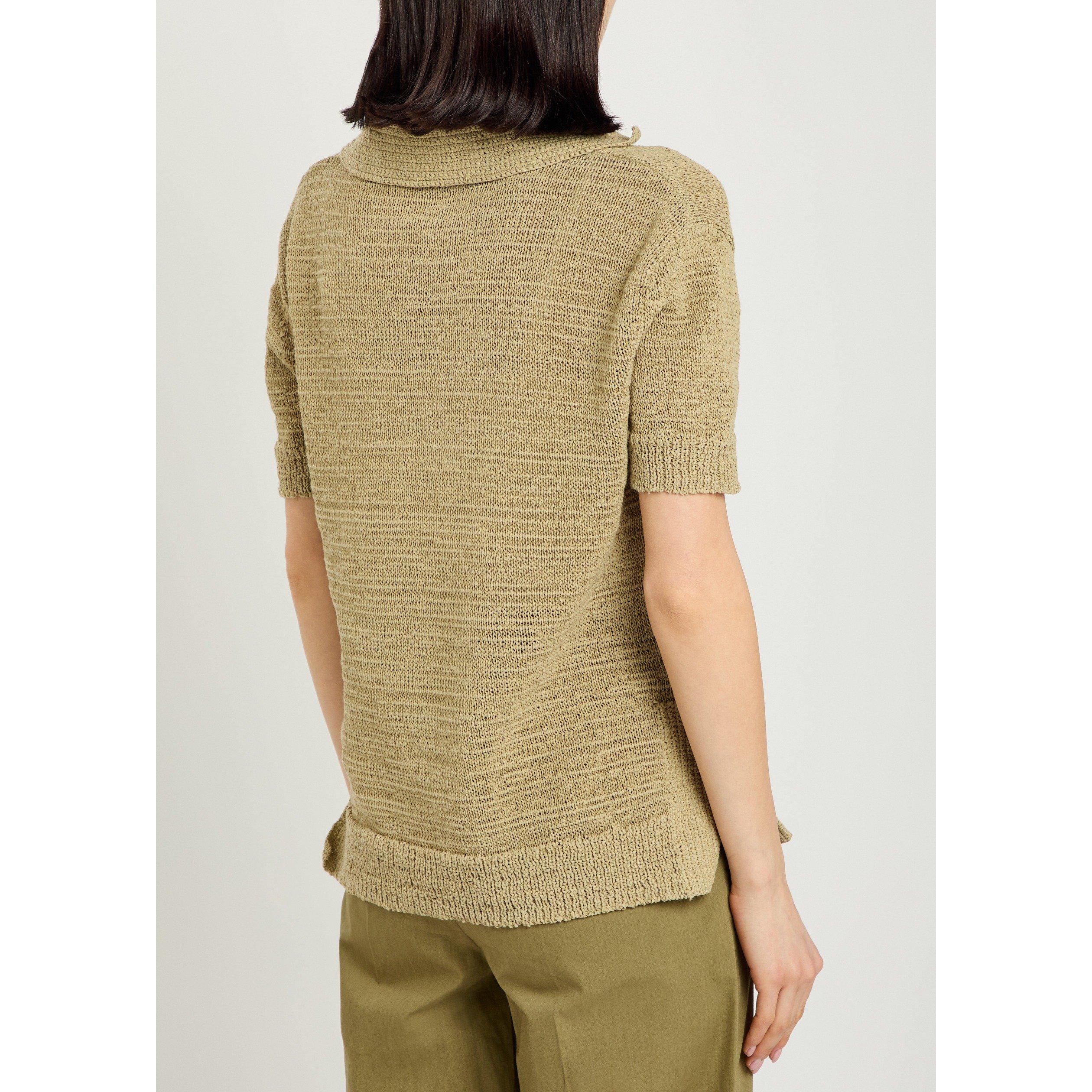 GREEN - Joseph - Women's T Rian Short-Sleeve Cotton Polo Shirt - 3