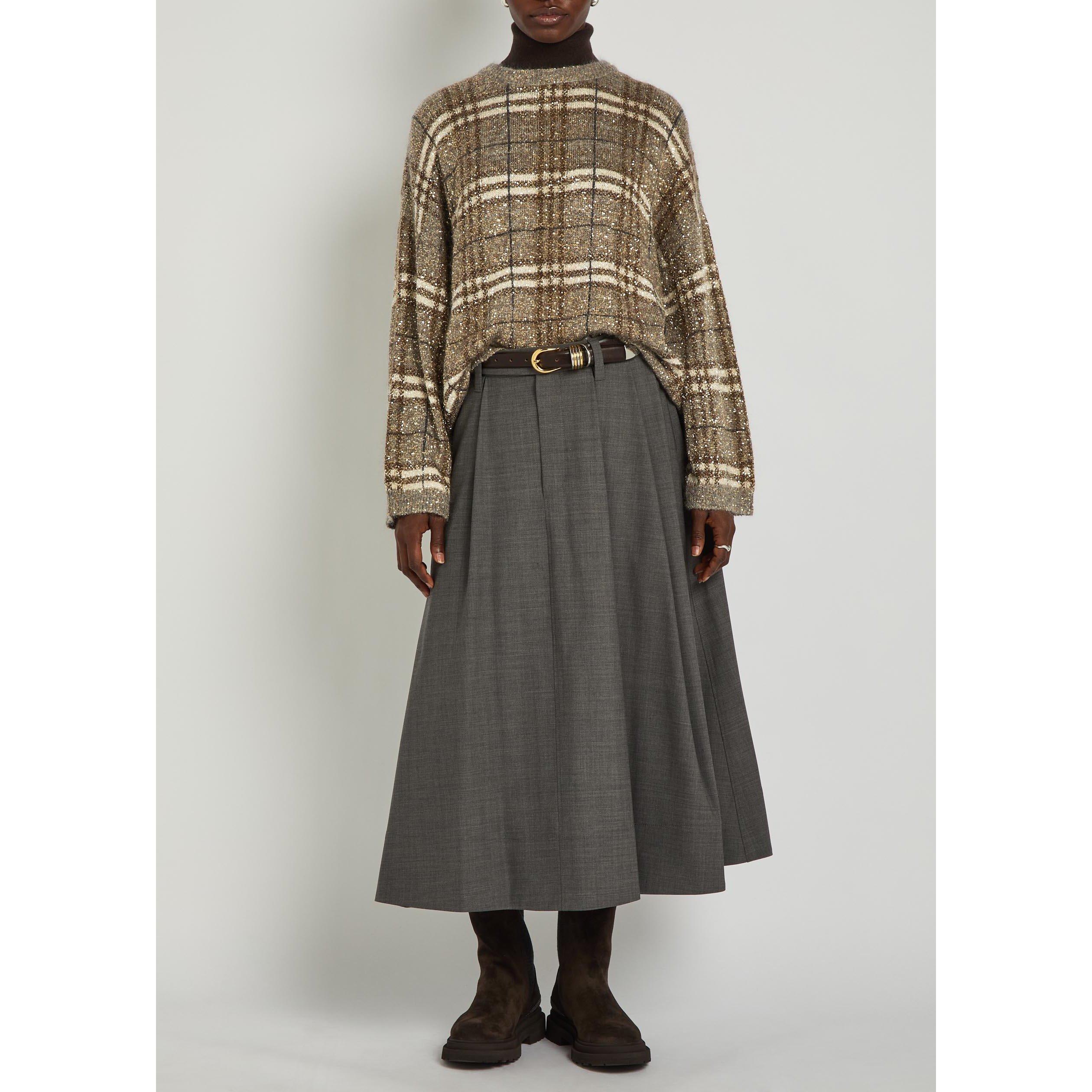 GREY AND OTHER - Brunello Cucinelli - Women's Sequin Mohair Crew-Neck Jumper - 5